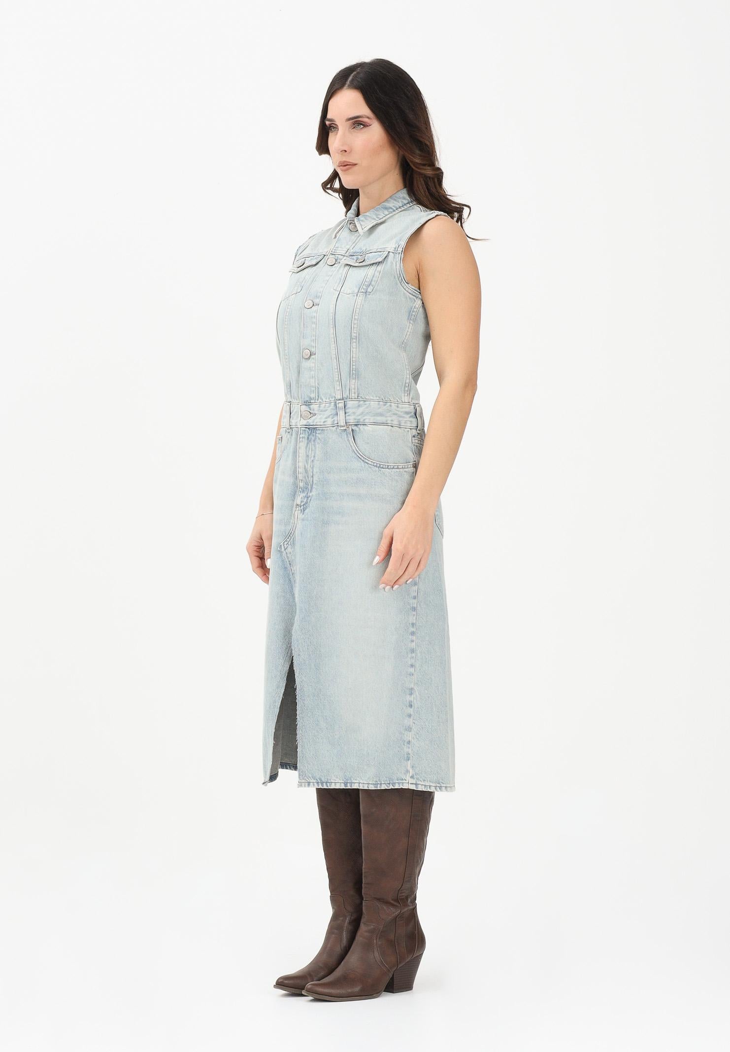 MAISON MARGIELA Abito midi in denim chiaro per donna, ragazze e bambine M60940MM06Y M601 MAISON MARGIELA
