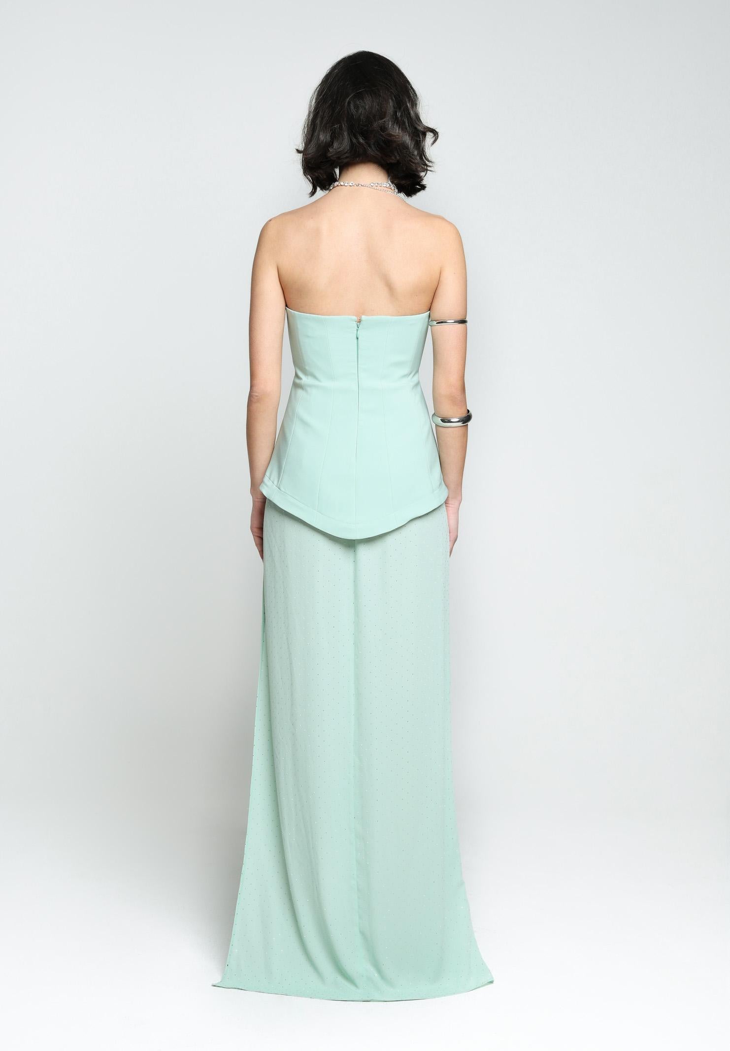 SANTAS Abito lungo CREAM verde menta da donna PV25020 VERDE SANTAS
