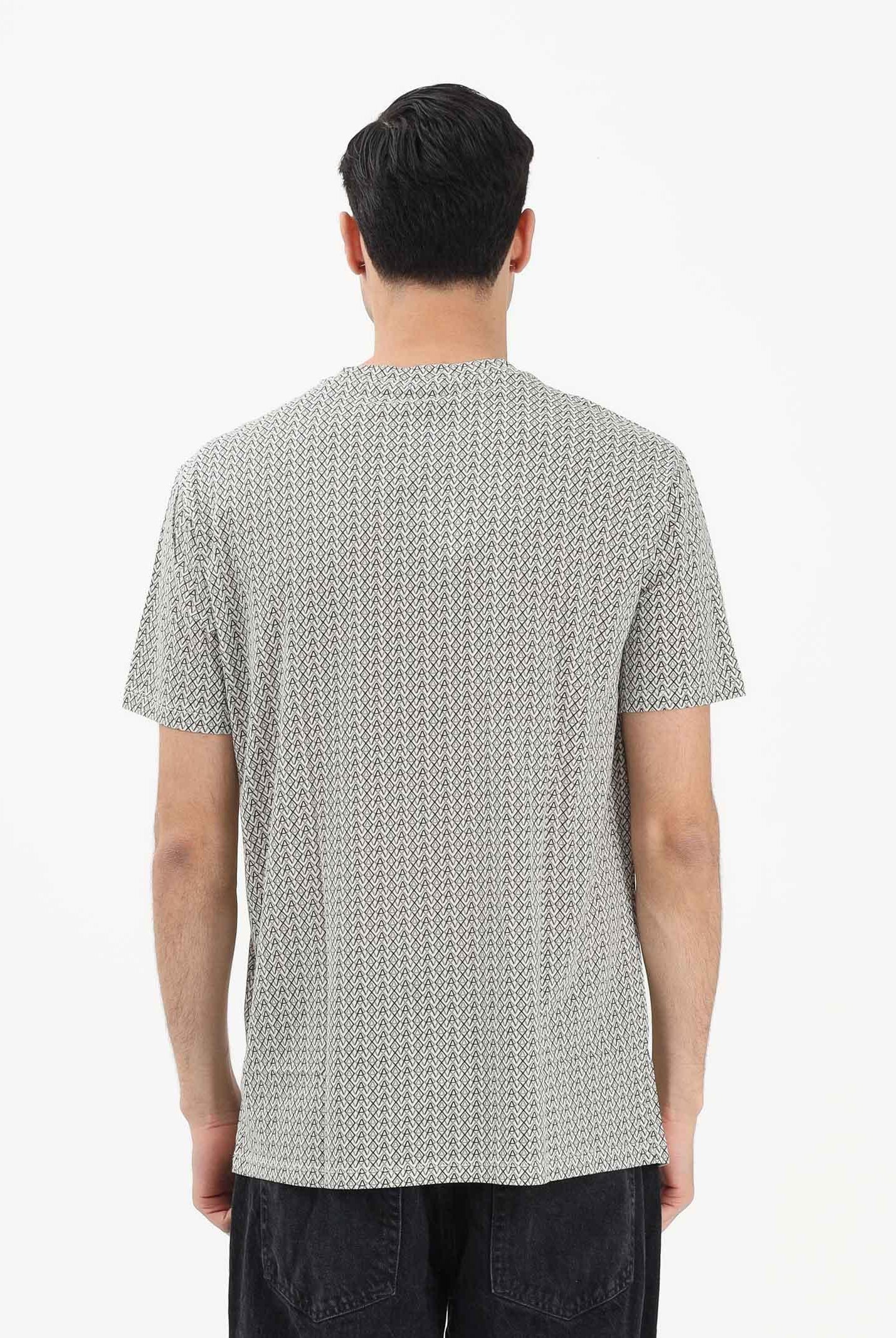 ARMANI EXCHANGE T-shirt a manica corta bianca da uomo con fantasia logo all-over XM001798AF10356 F0143 ARMANI EXCHANGE