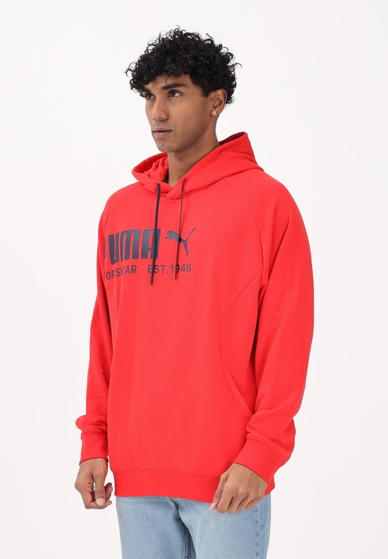 PUMA Felpa con cappuccio PUMA Sport rossa da uomo 692170 11 PUMA