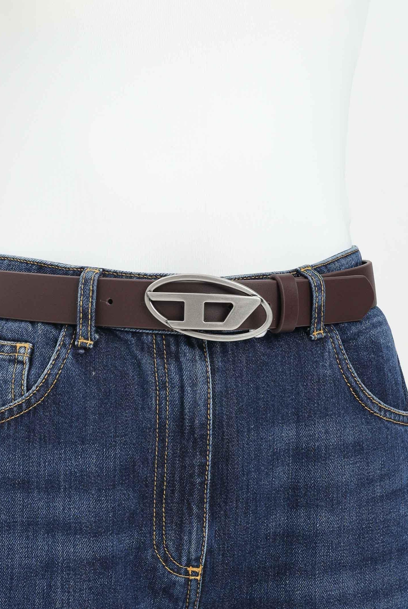 DIESEL Cintura marrone da donna con logo D J01226KXBLR KP48 DIESEL