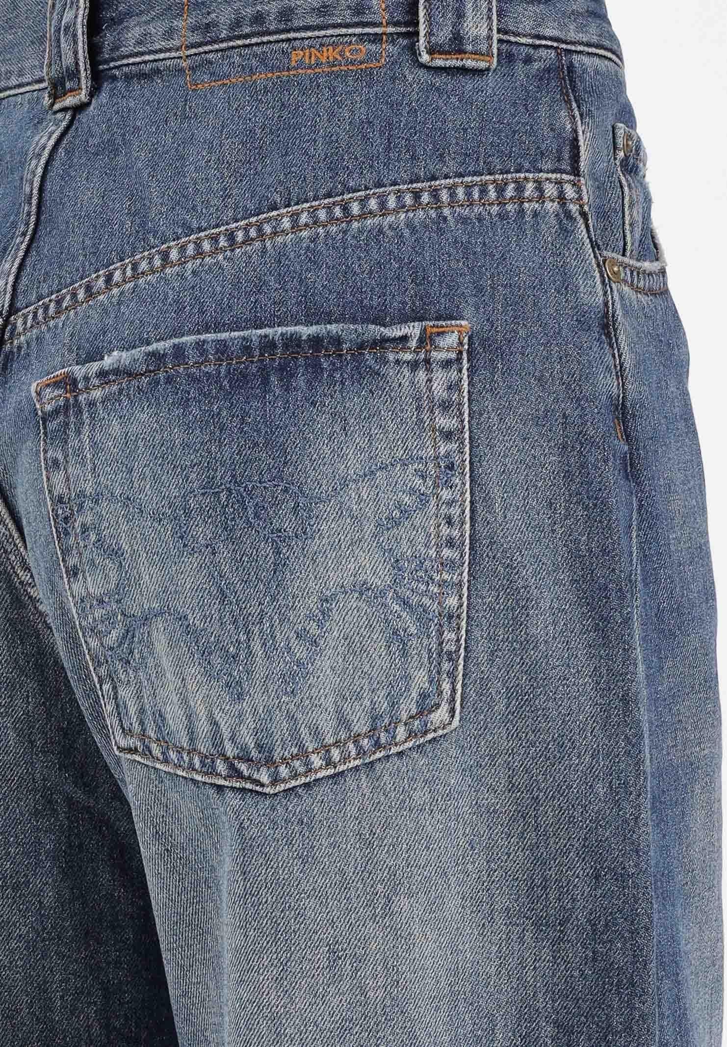 PINKO Jeans balloon in denim scuro da donna 103180A2SB PJU PINKO