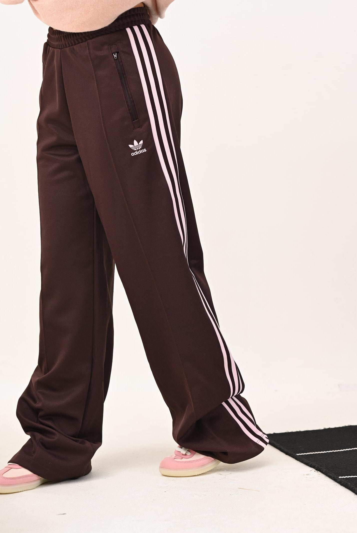 ADIDAS ORIGINALS Pantalone sportivo adicolor Classic Firebird Loose marrone e rosa da donna IR6093 ADIDAS ORIGINALS