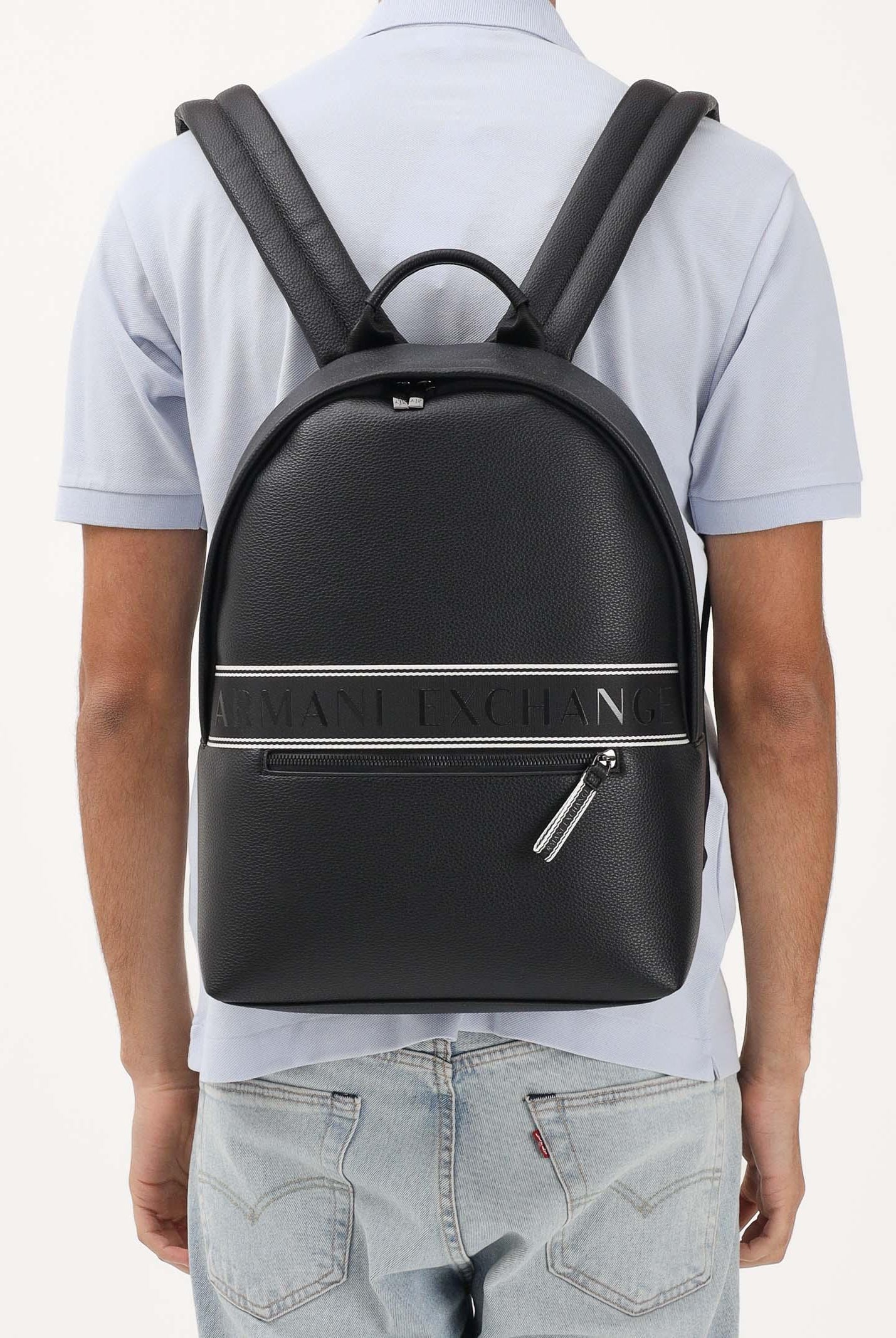 ARMANI EXCHANGE Zaino nero da uomo con logo XM002609AF22662 UC001 ARMANI EXCHANGE