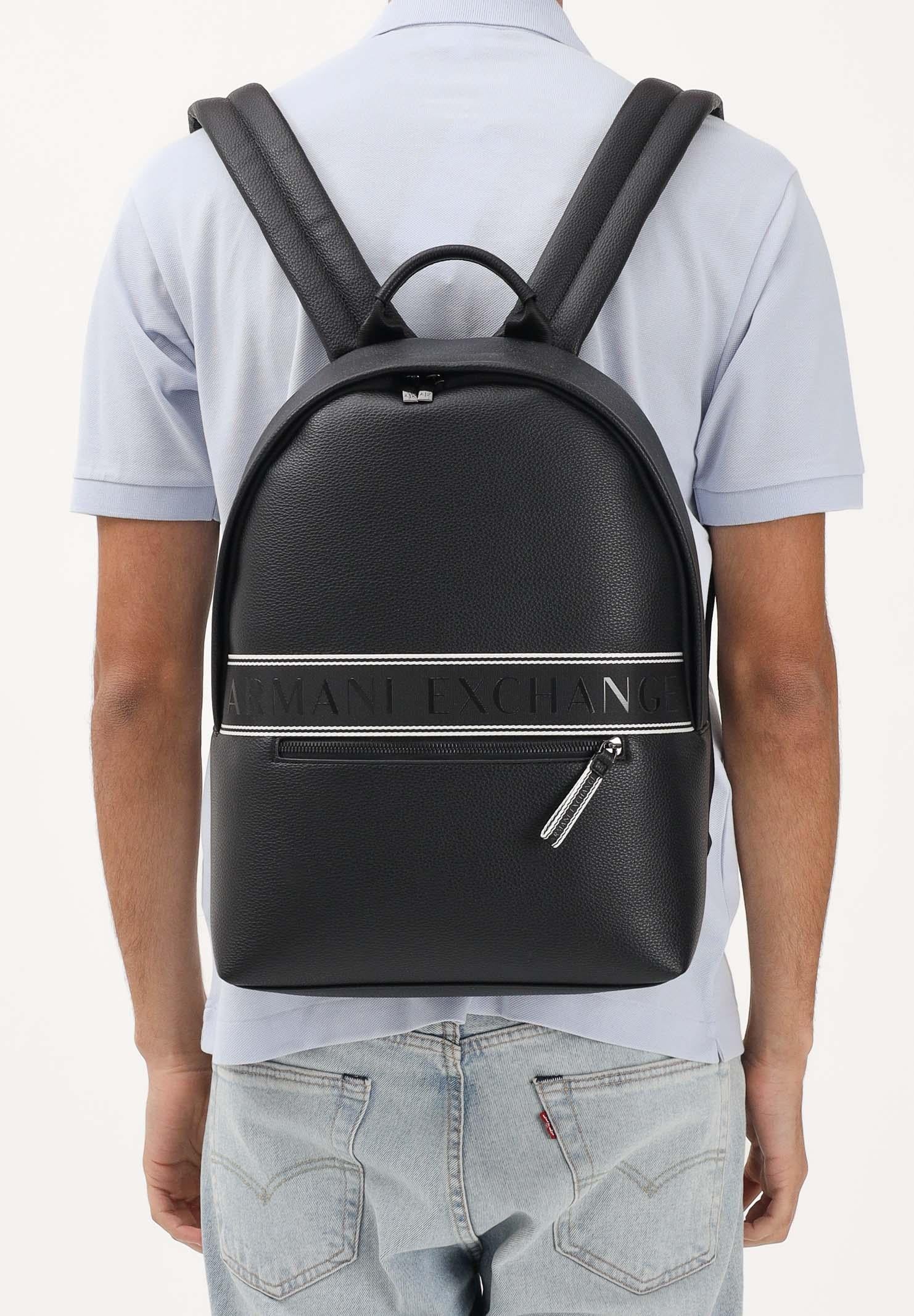 ARMANI EXCHANGE Zaino nero da uomo con logo XM002609AF22662 UC001 ARMANI EXCHANGE