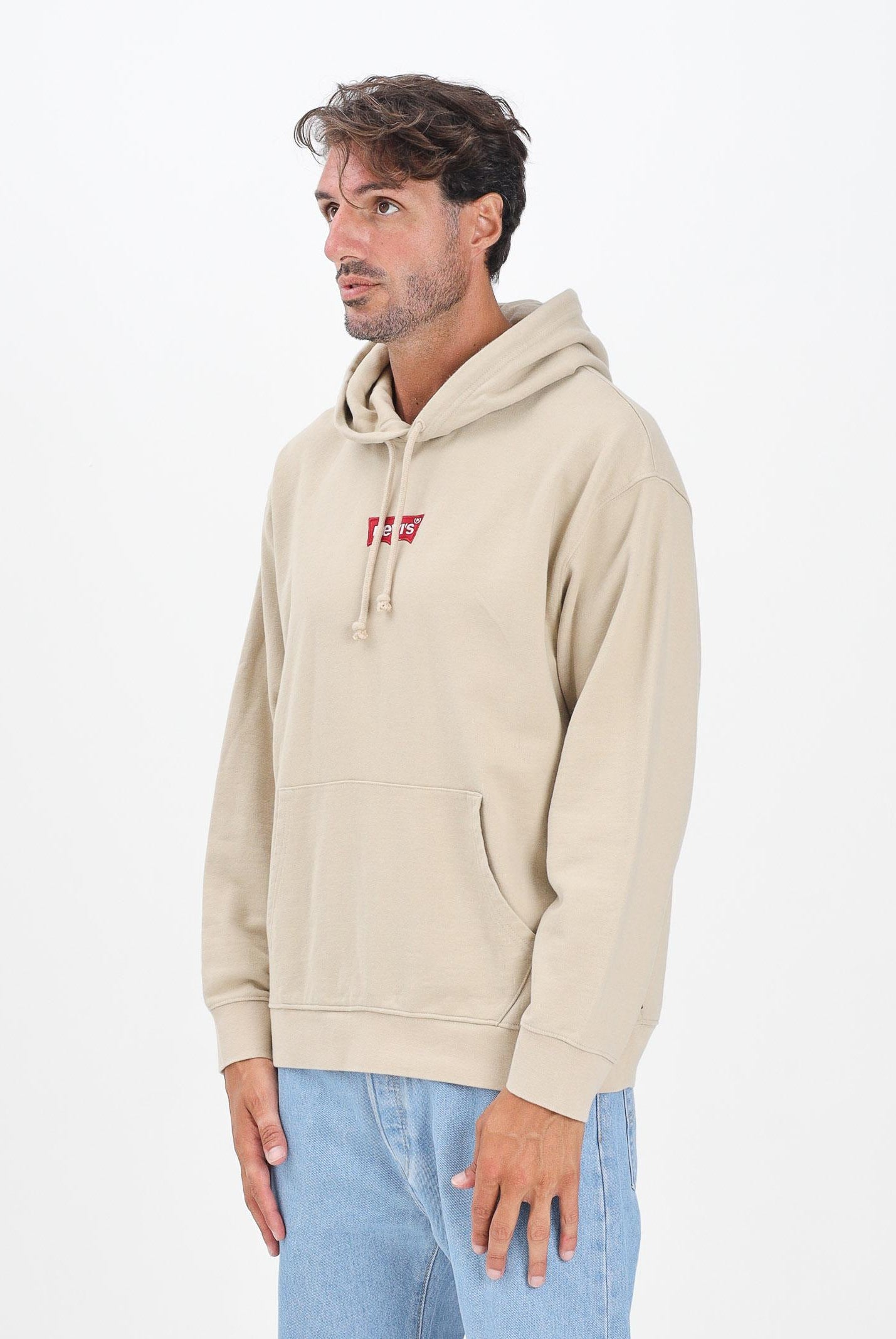 LEVI'S® Felpa con cappuccio beige da uomo rifinita da stampa sul retro 38479-0423 LEVI'S®