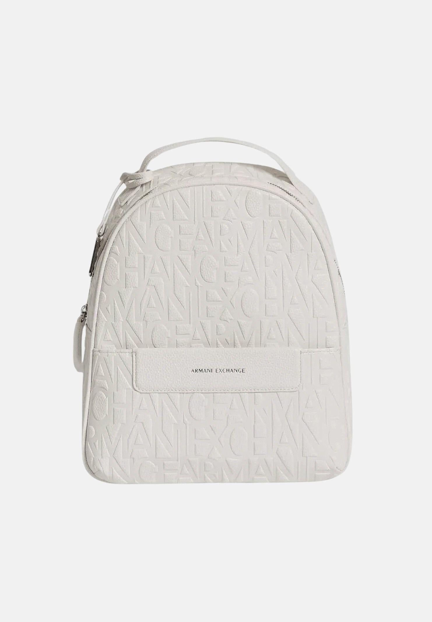 ARMANI EXCHANGE Zaino bianco da donna con logo all-over XW002234AF15774 U0011 ARMANI EXCHANGE