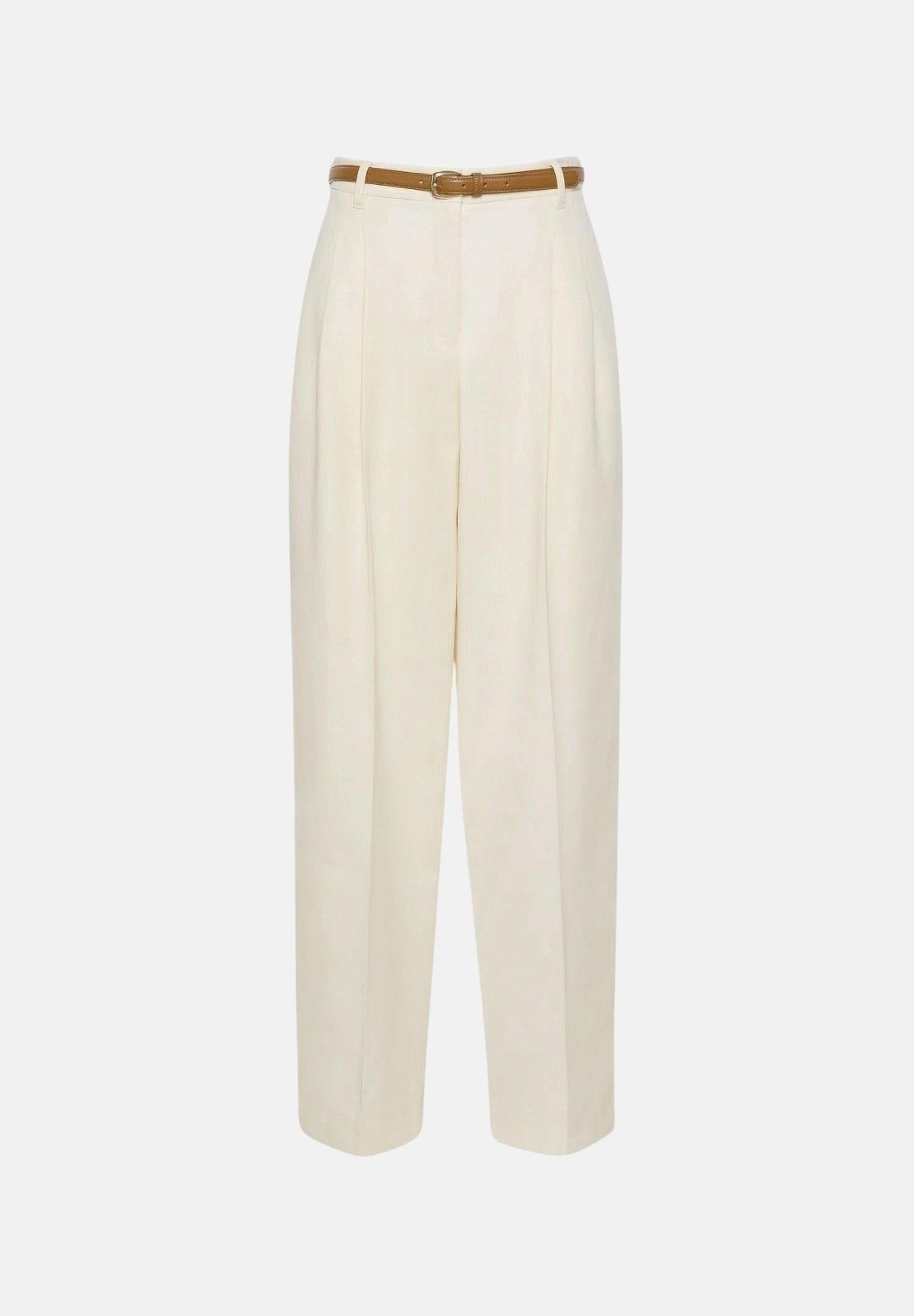 MAX MARA Pantalone fluido bianco avorio MSTADUNCO da donna. 2626136081600 011 MAXMARA