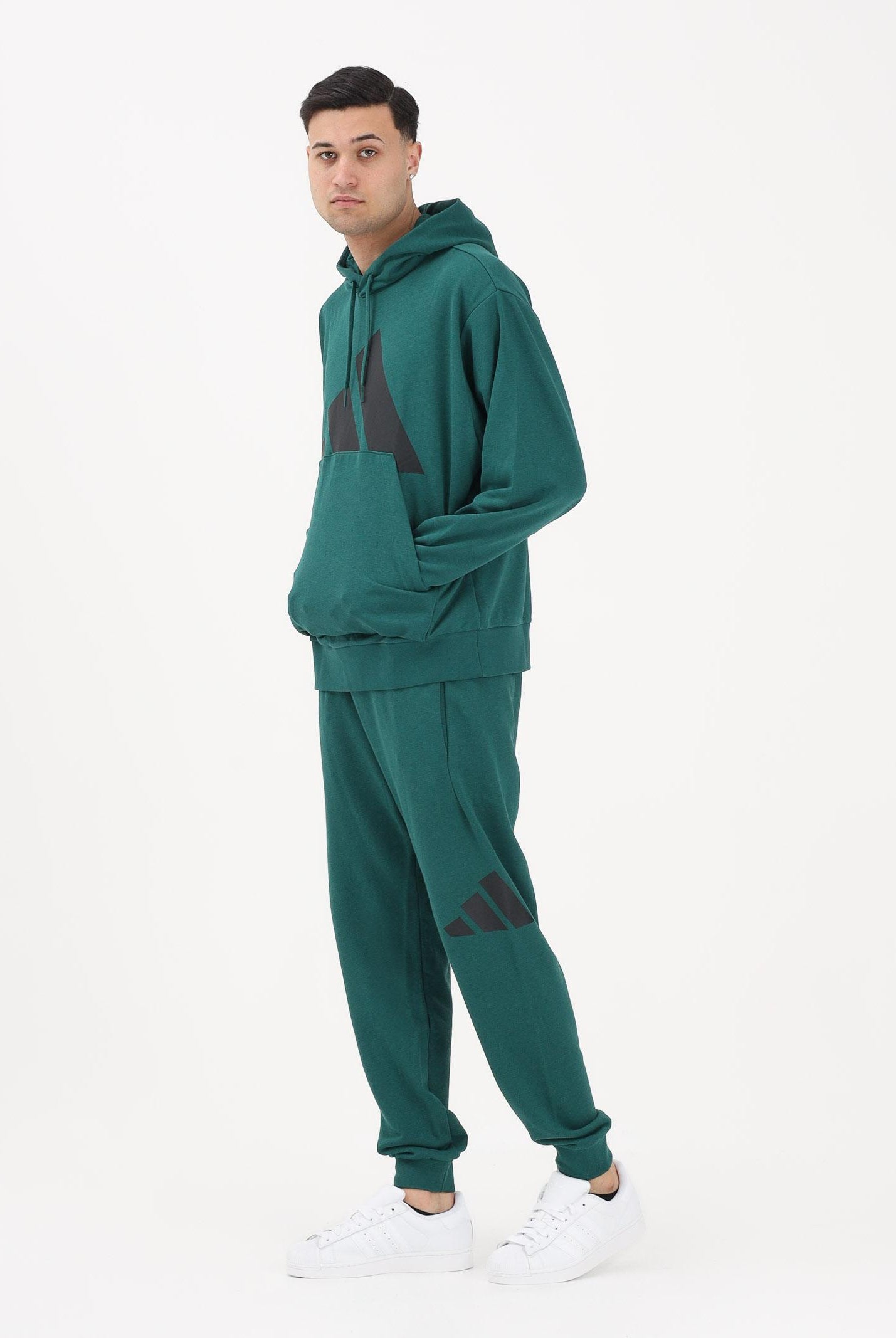 ADIDAS PERFORMANCE Pantalone sportivo Essentials Big Logo French Terry verde da uomo JE8971 . ADIDAS PERFORMANCE