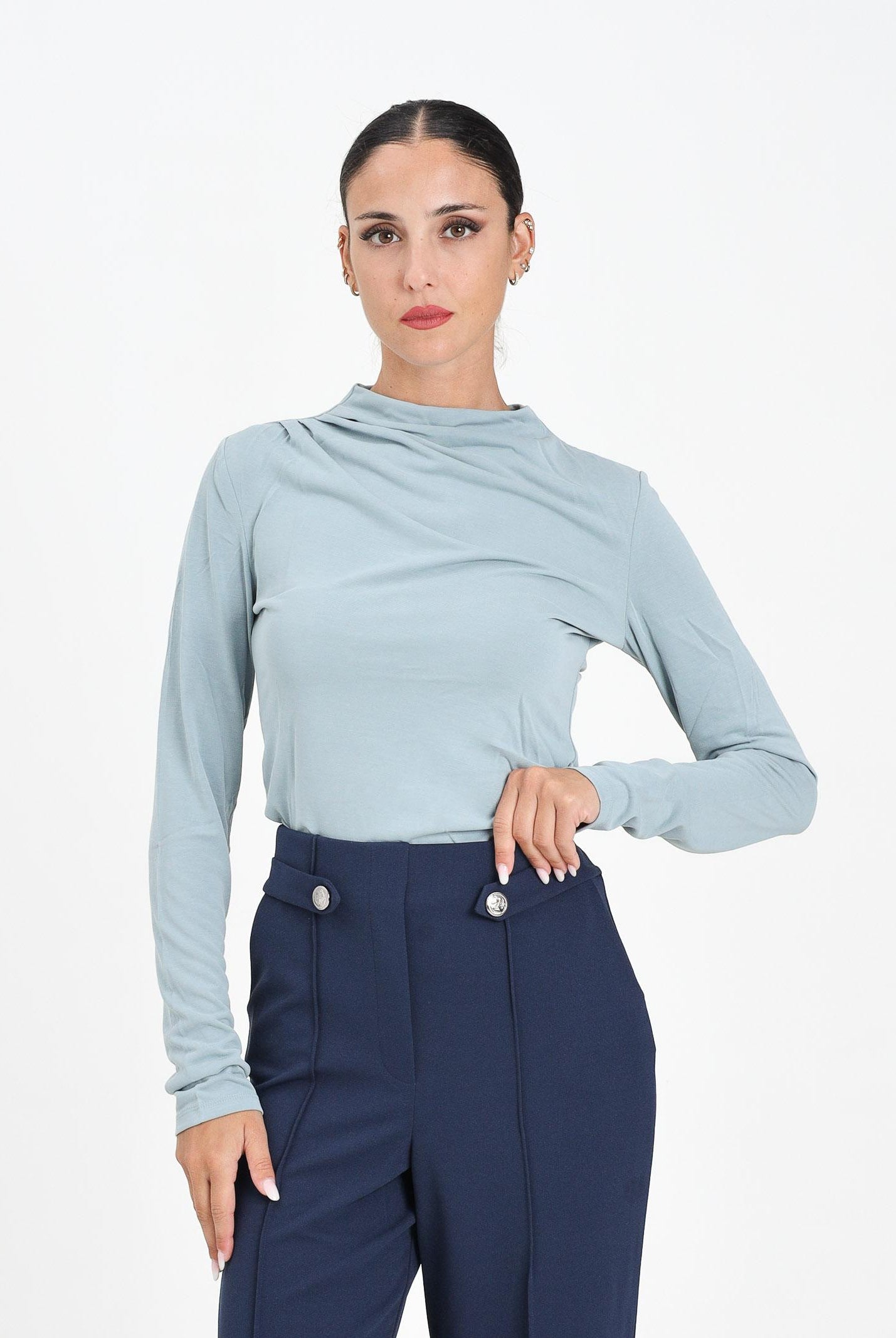 ONLY T-shirt a manica lunga celeste da donna 15356320 Arona ONLY