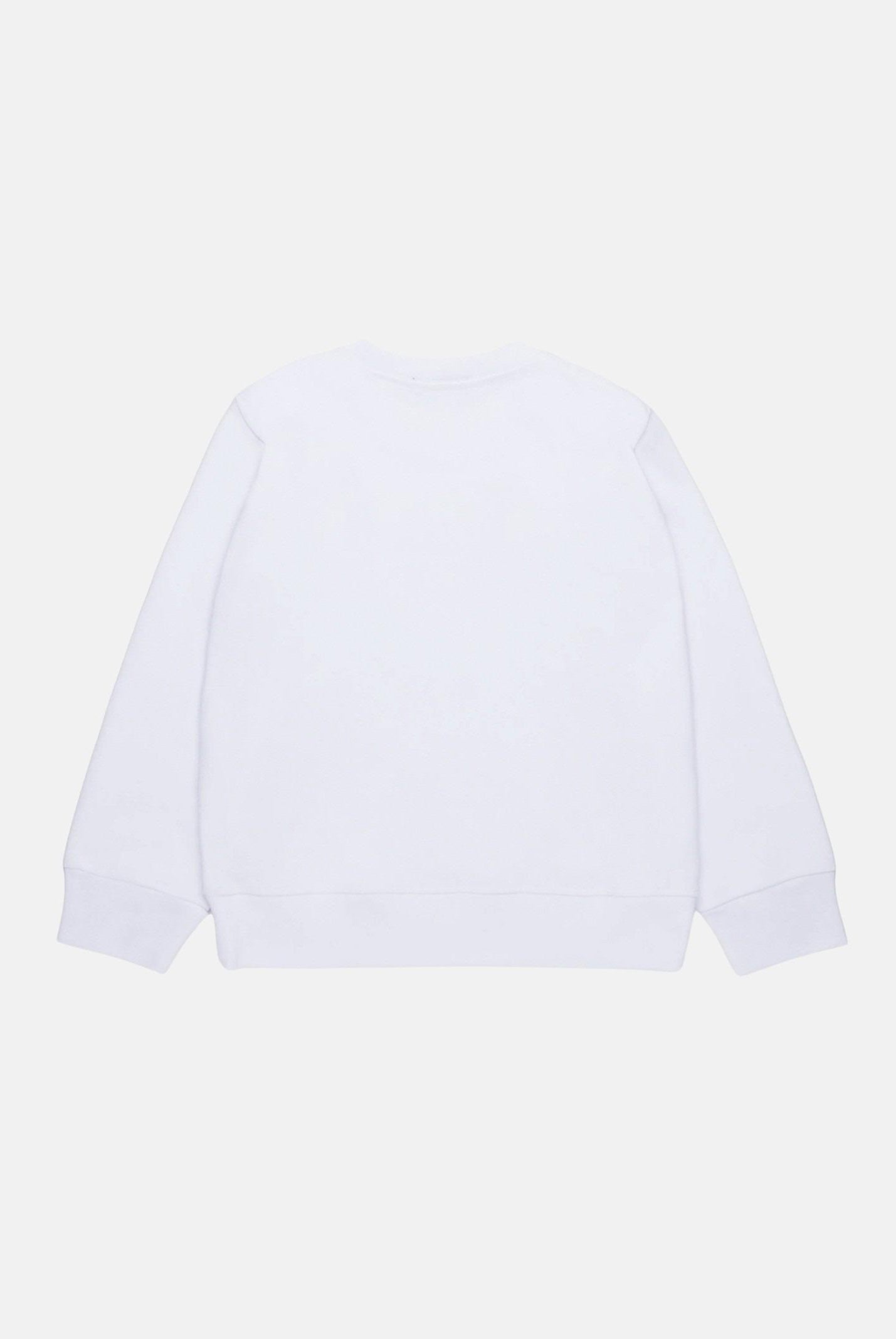 Felpa girocollo bianca per bambino e bambina con grafica Cowboy Pizza DQ2977D0094-B DQ100 DSQUARED2