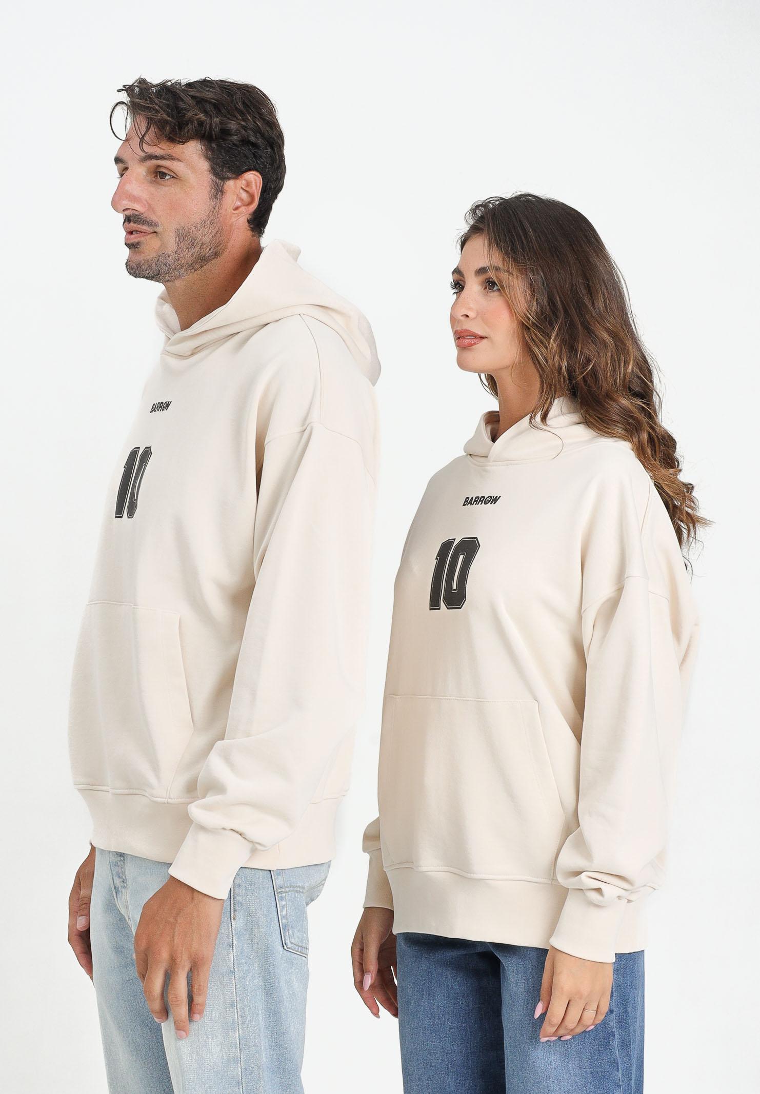 BARROW Felpa con cappuccio color crema per uomo e donna dedicata alla Società Sportiva Calcio Napoli F5BWUAHS074 013 BARROW