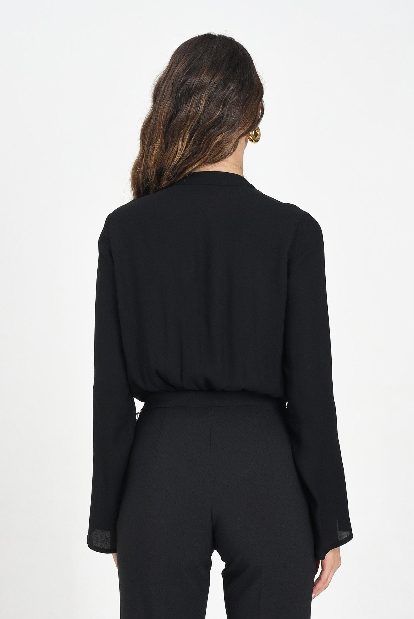 ELISABETTA FRANCHI Body nero da donna con dettagli gioiello CB00557E2 110 ELISABETTA FRANCHI