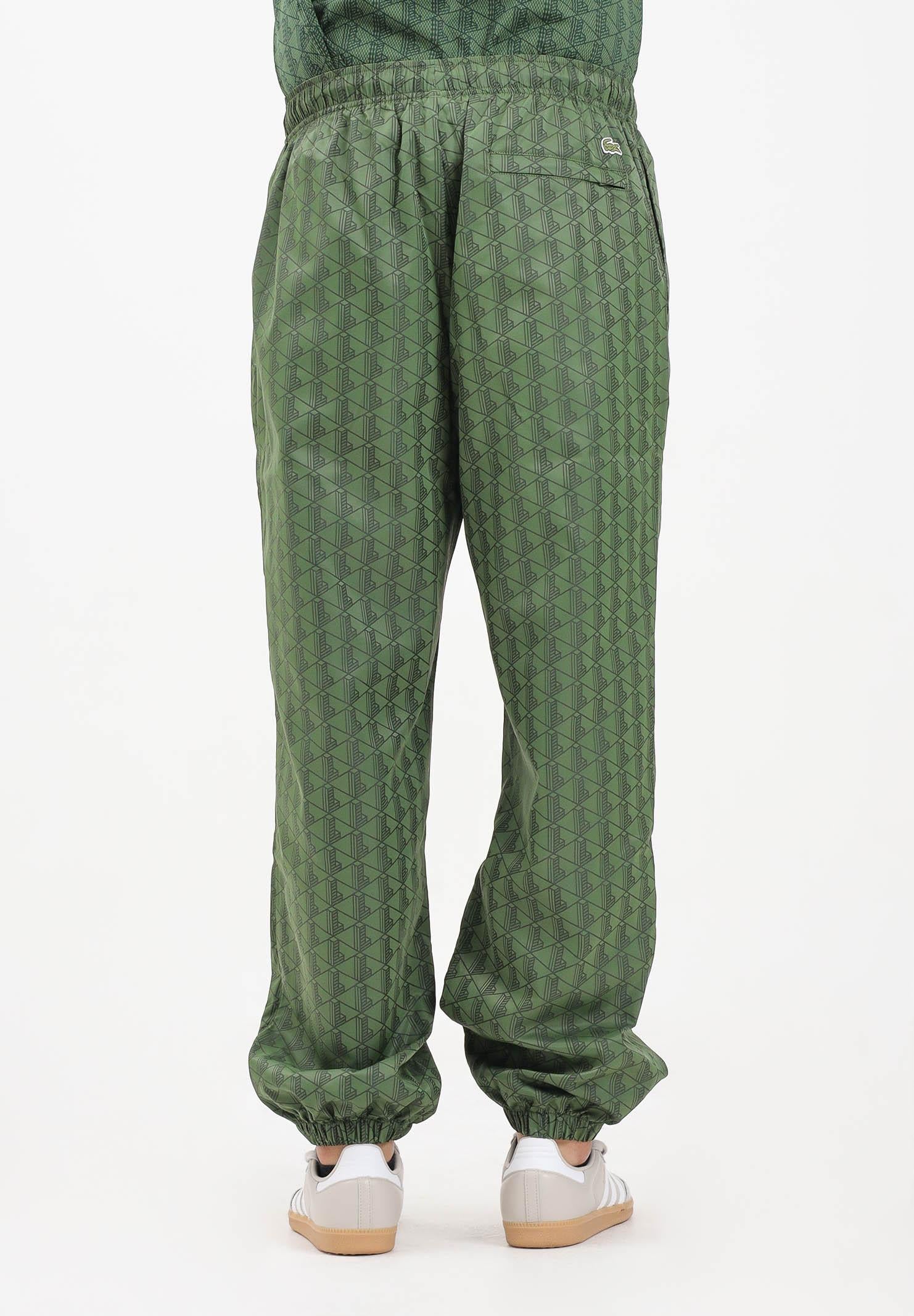 LACOSTE Pantalone sportivo verde da uomo con monogramma XH8908 132 LACOSTE