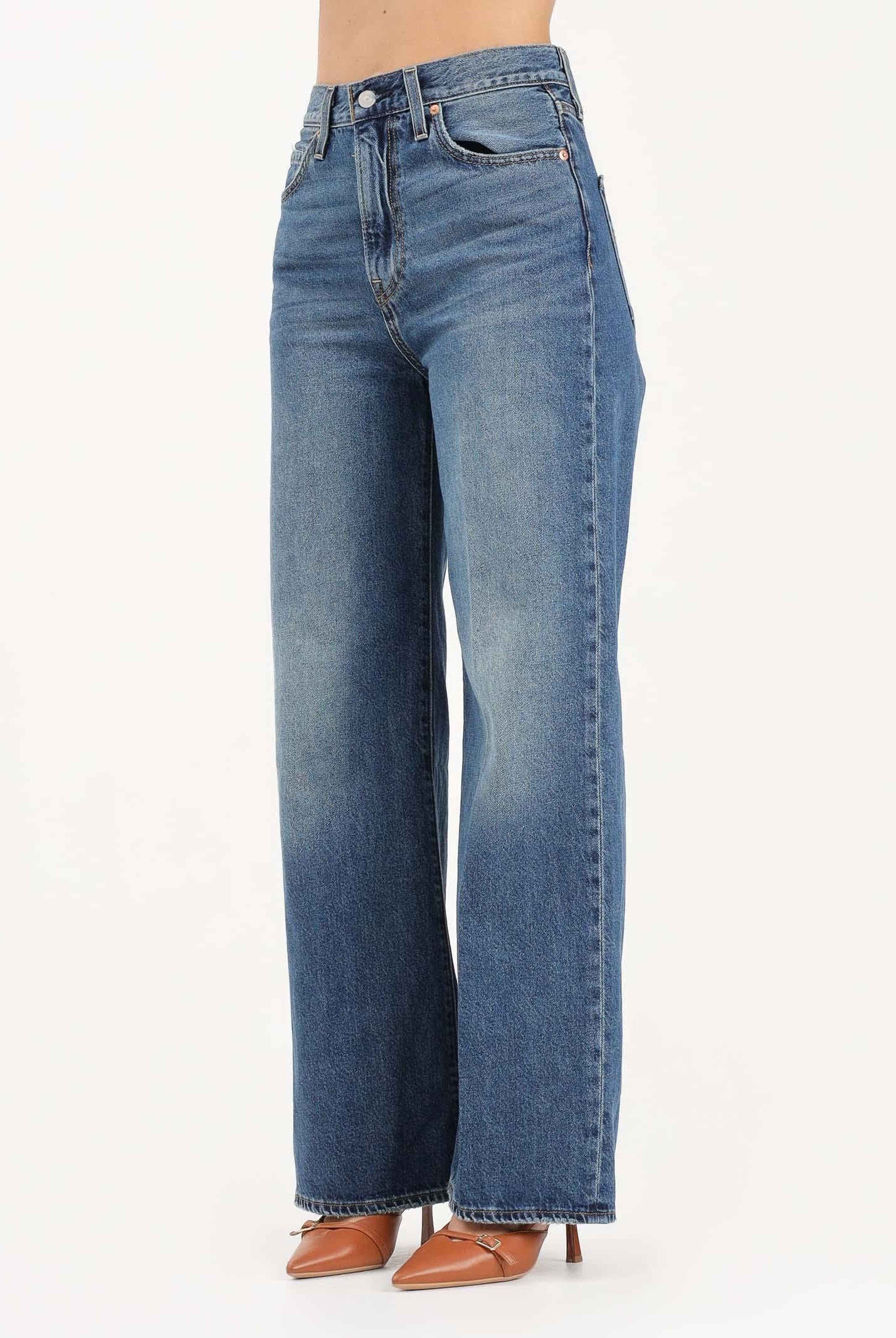 LEVI'S Jeans Ribcage Wide Leg in denim medio da donna A6081-0012 . LEVI'S®
