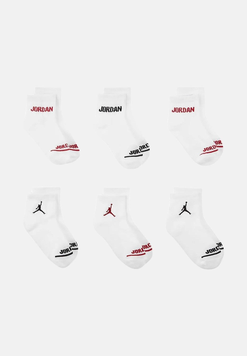 JORDAN Calzini (6 paia) LEGEND ANKLE bianchi per bambino e bambina BJ0342 001 JORDAN