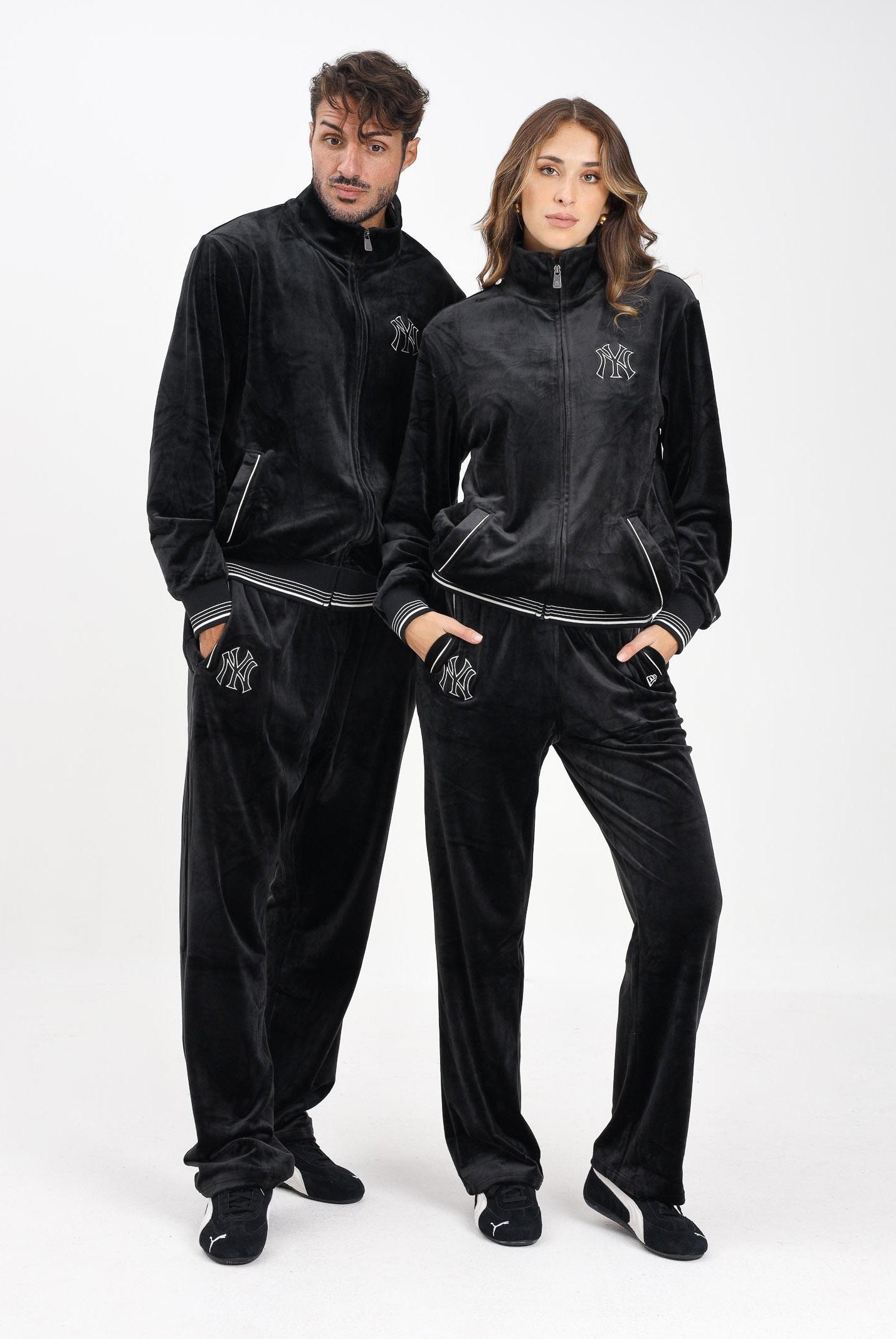 NEW ERA Pantalone sportivo New York Yankees MLB Velour nero per uomo e donna 60684338 NEW ERA