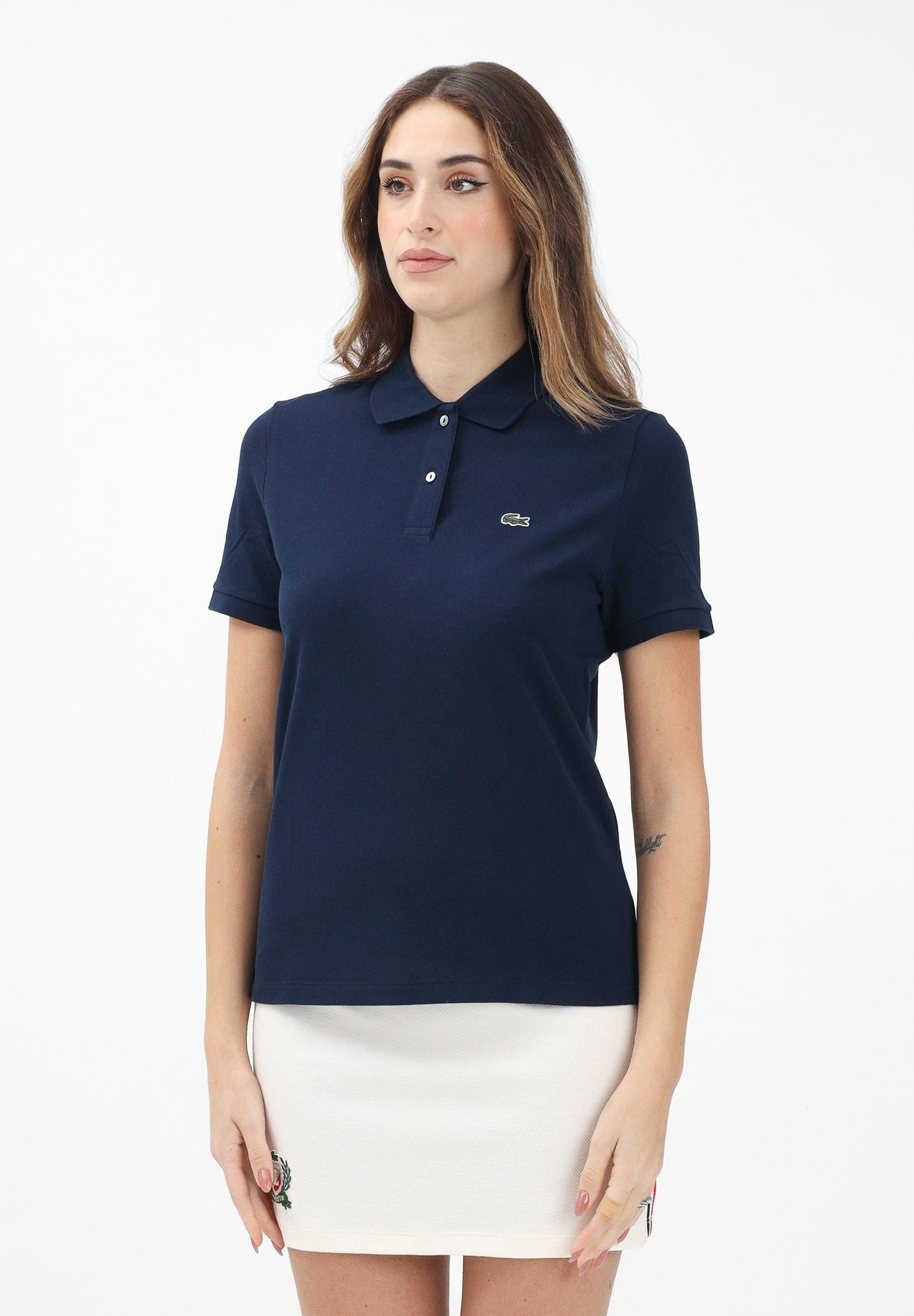 LACOSTE Polo a manica corta blu da donna PF7839 166 LACOSTE