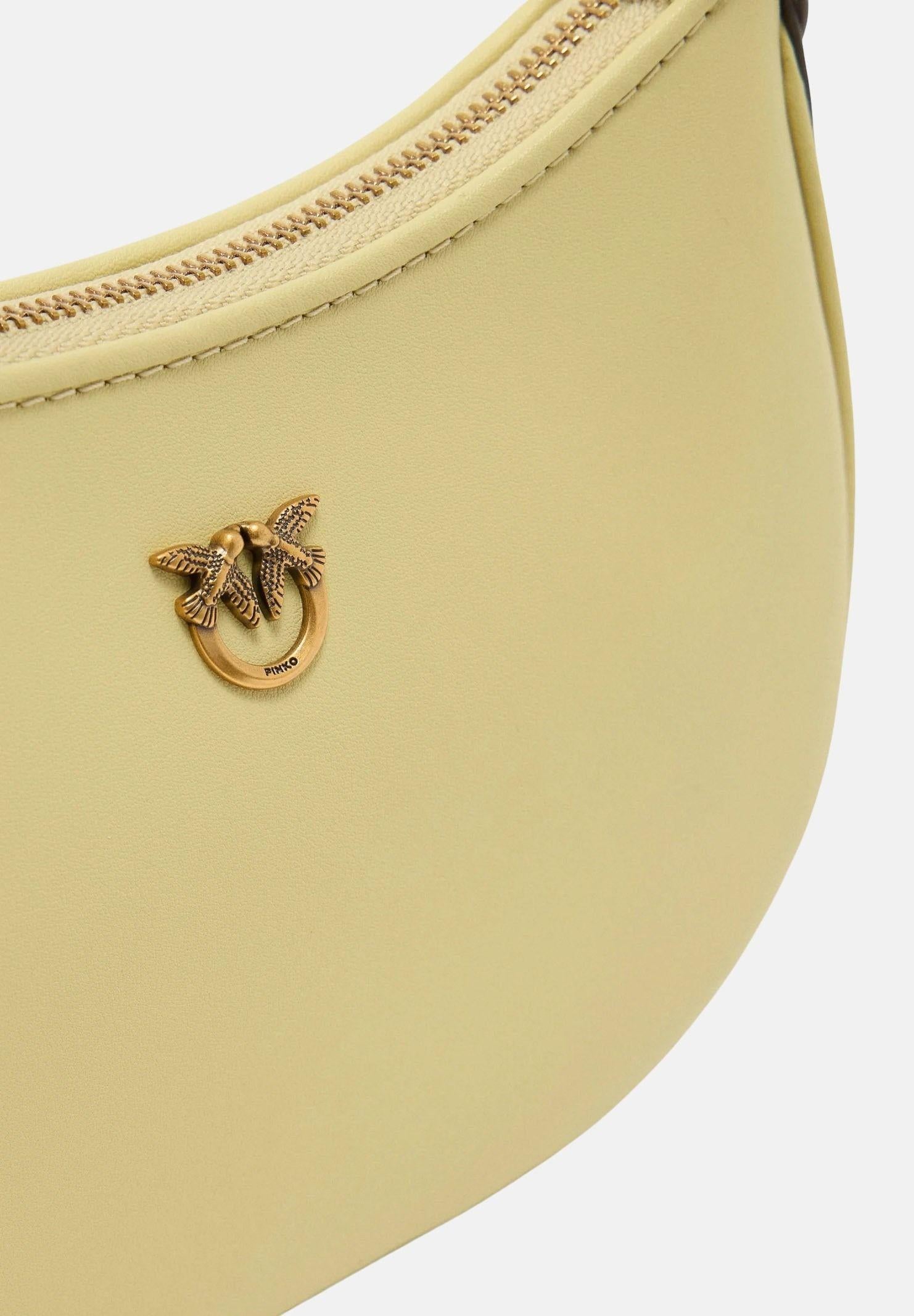 PINKO Borsa a spalla Half Moon giallo vaniglia da donna 103538A0F1 C39Q PINKO