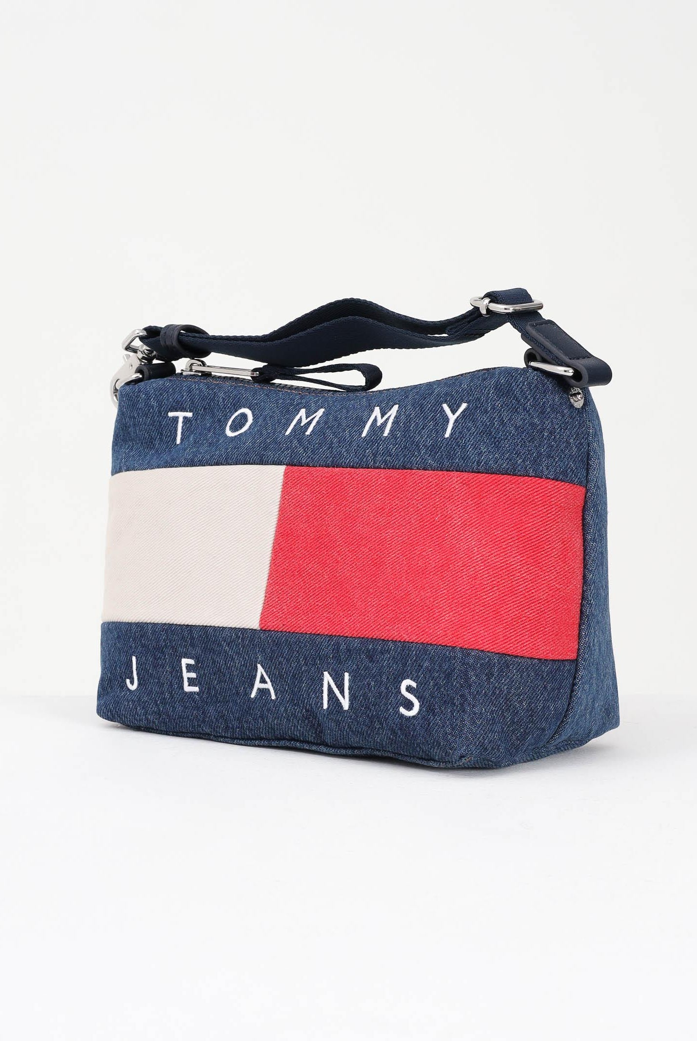 TOMMY JEANS Borsa a spalla in denim da donna AW0AW18213 1AF TOMMY JEANS