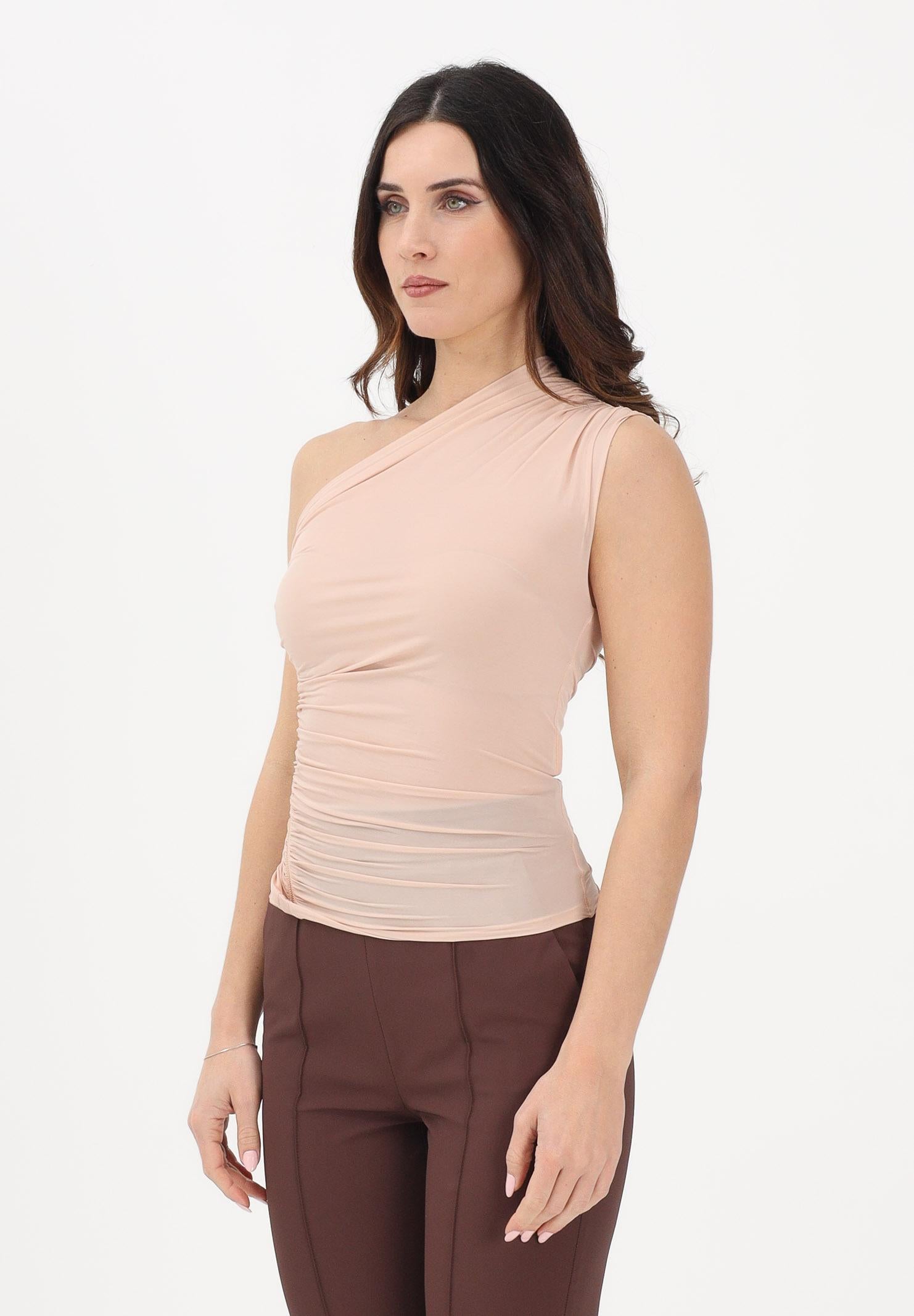 ELISABETTA FRANCHI Top elegante nude da donna con zip laterale CN00962E2 EA1 ELISABETTA FRANCHI