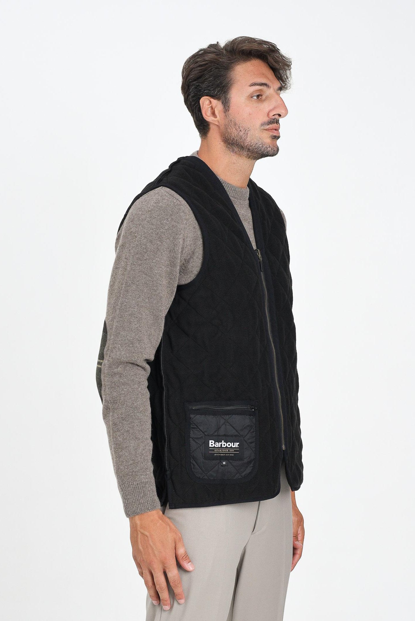 BARBOUR Smanicato Polarquilt nero da uomo da abbinare alla giacca Ashby 252MMLI0002 BK91 BARBOUR