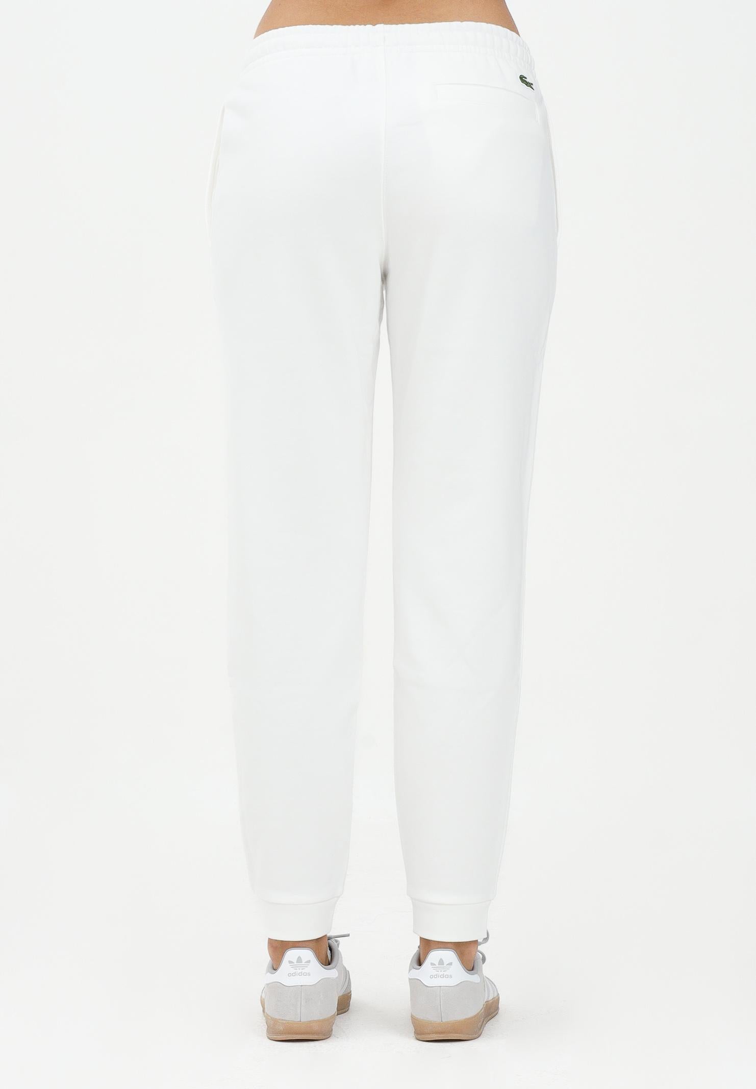 LACOSTE Pantalone sportivo bianco per uomo e donna con logo XH2724 70V LACOSTE