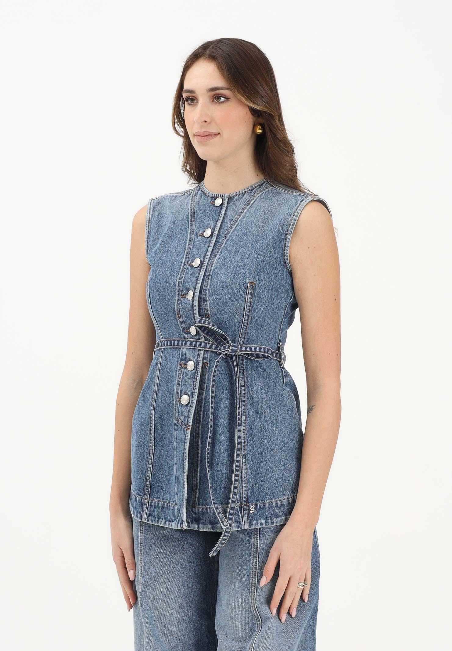 SPORTMAX Gilet SPDDOMINIO in denim medio da donna 2612161015600 005 SPORTMAX