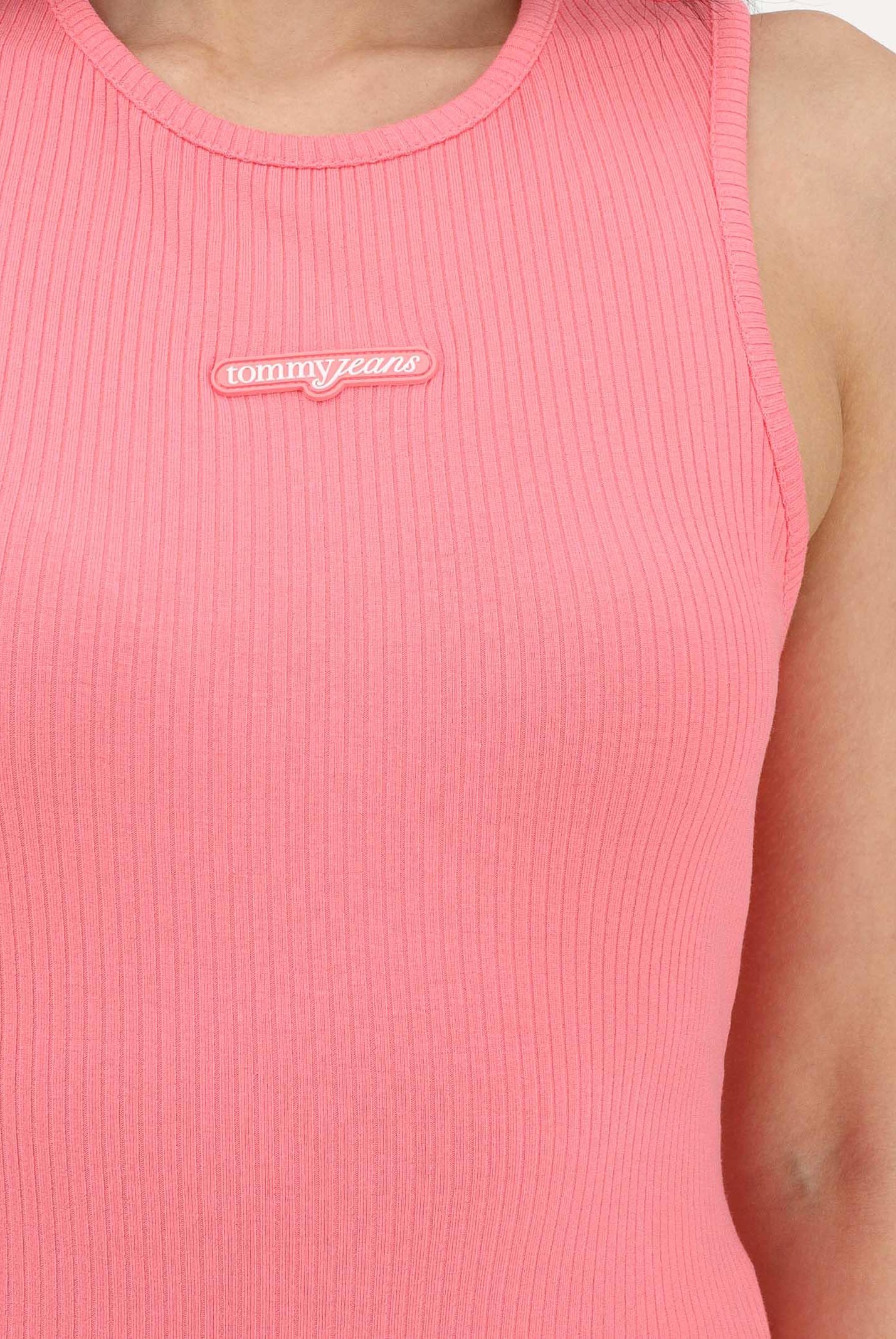 TOMMY JEANS Canotta rosa da donna con logo DW0DW22282 TIE TOMMY JEANS
