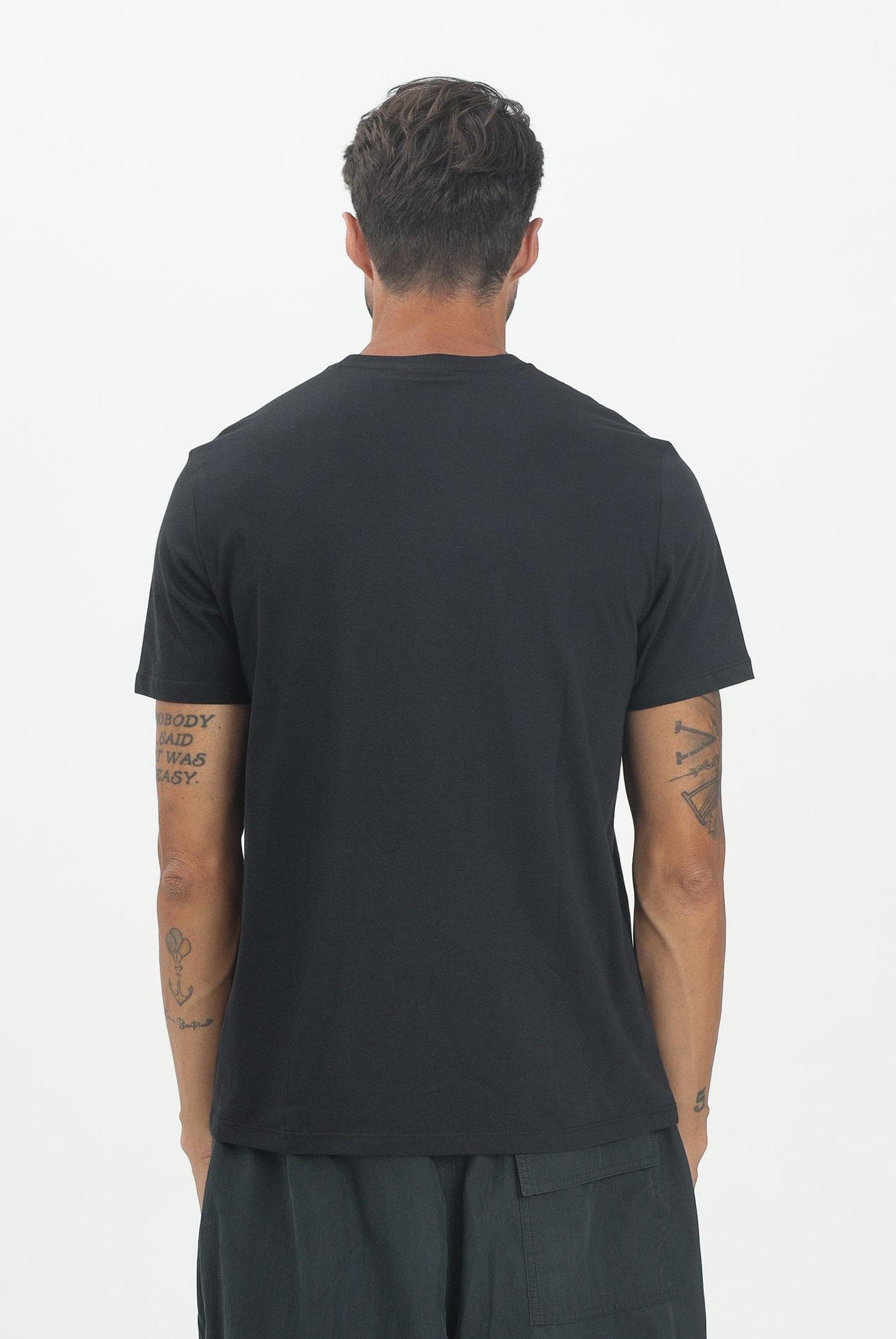 CALVIN KLEIN JEANS T-shirt a manica corta nera da uomo con stemma logo LV04RC272GUB1 . CALVIN KLEIN JEANS