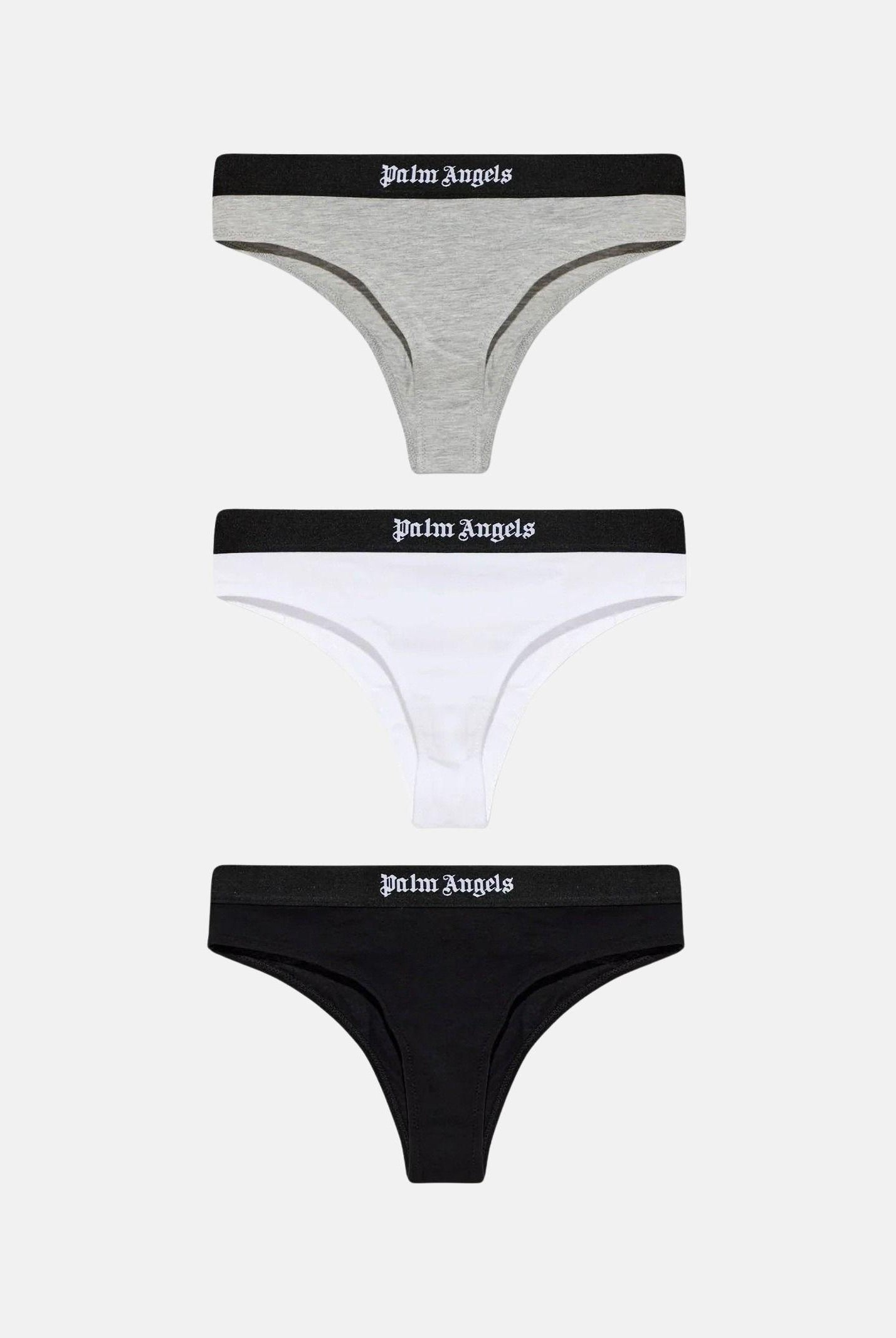 PALM ANGELS Set slip Three-pack of Cotton Briefs assorted colour multicolore, colore basico multicolore, donna. PLA1UWBT02TR AS PALM ANGELS