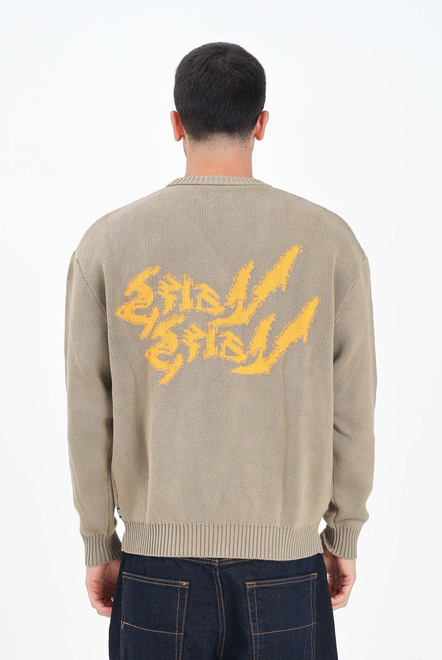 VANS Maglioncino girocollo Raw Instinct Mirror beige da uomo VN000R92EMF1 VANS