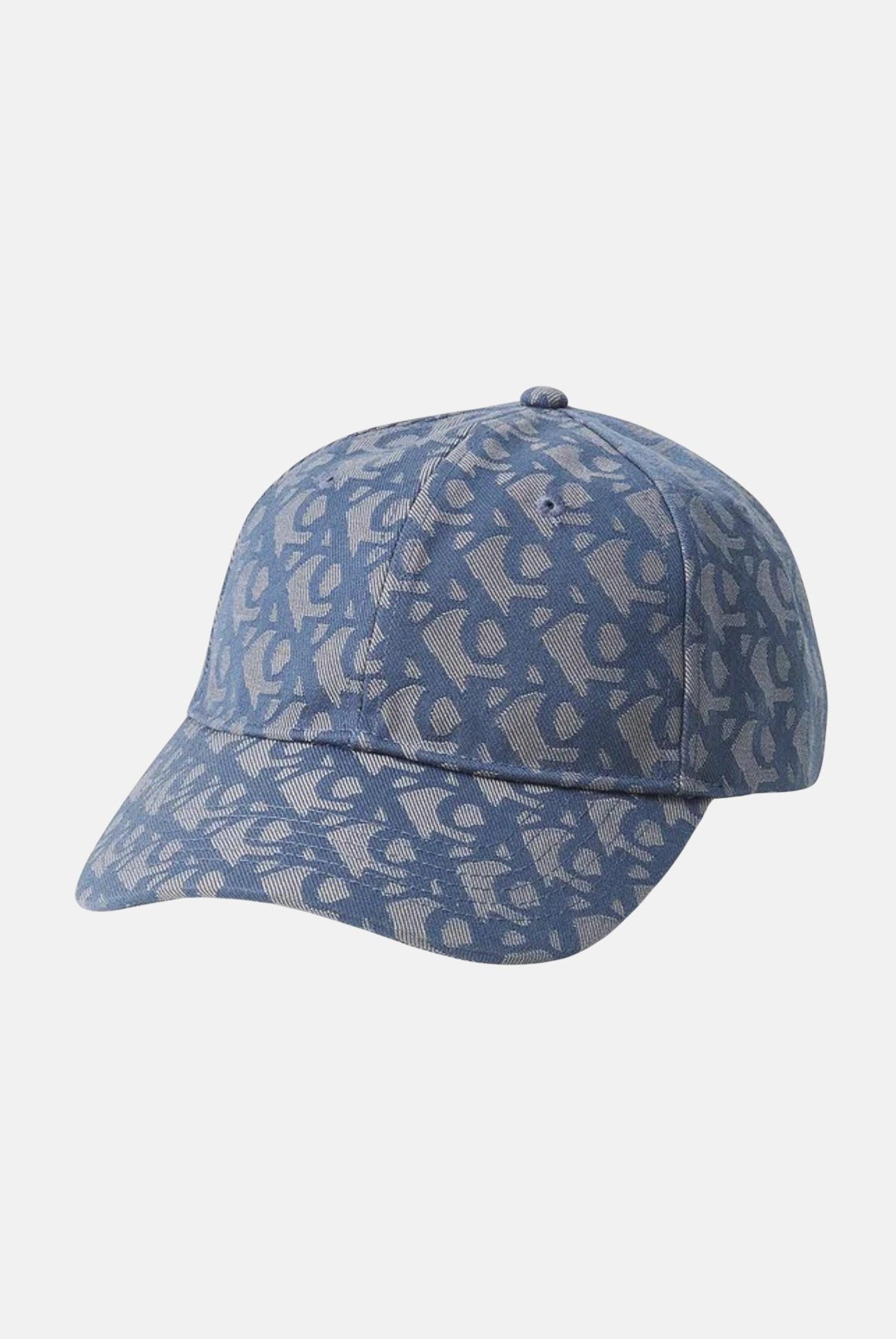 CALVIN KLEIN Cappello con visiera blu indaco per uomo e donna con stampa monogram LV04G5066G K6B CALVIN KLEIN