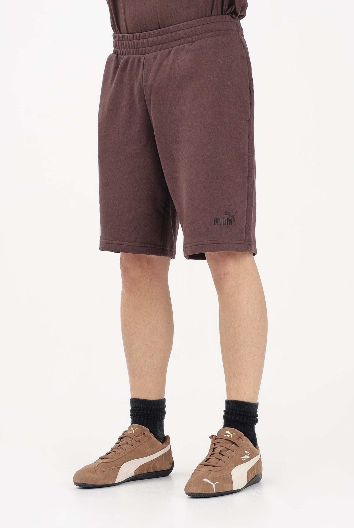PUMA Shorts sportivo Essentials No. 1 Logo 10" marrone da uomo 682595 31 PUMA