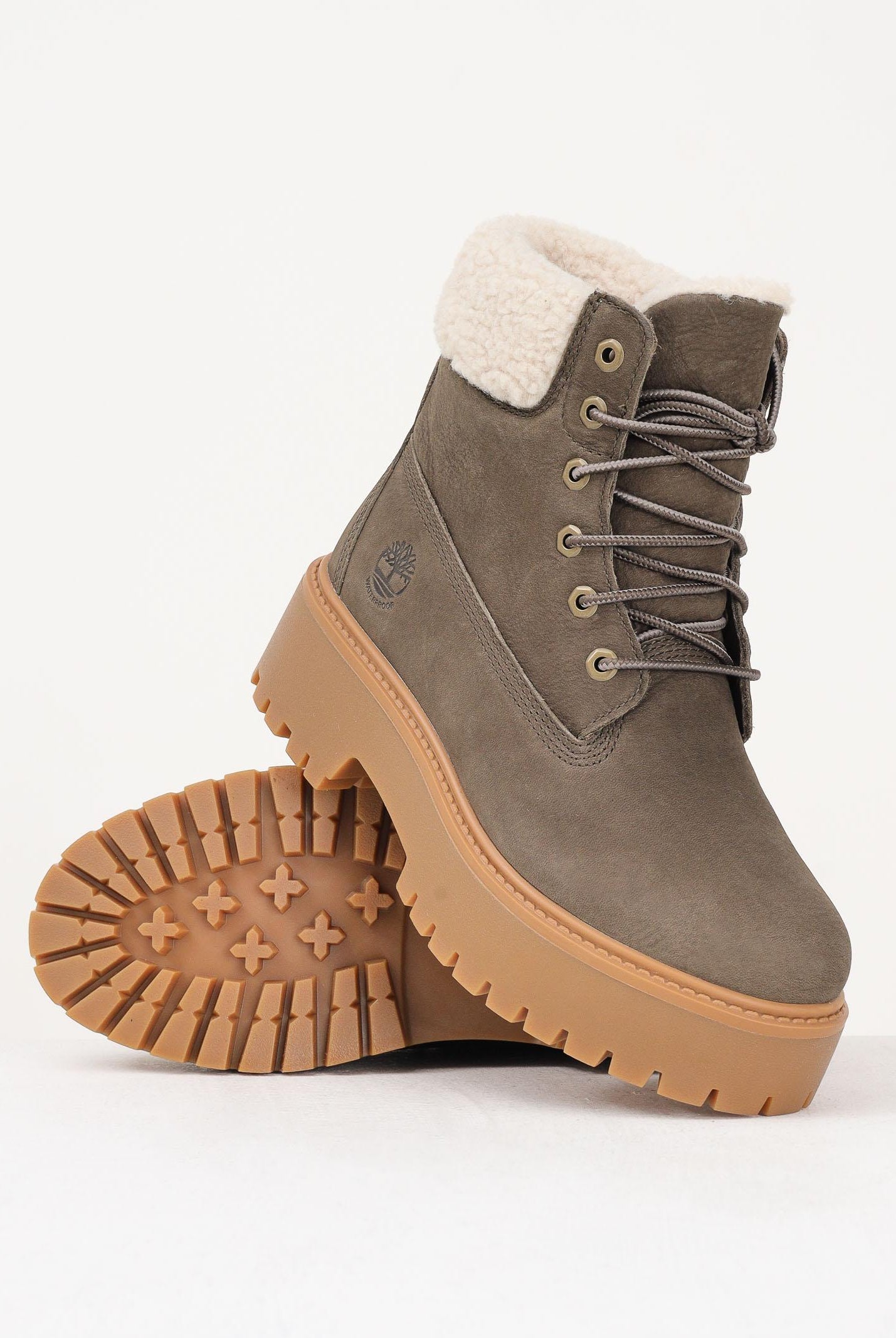 TIMBERLAND Anfibi con Plateau Stone Street taupe da donna TB0A2PU6W011 TIMBERLAND