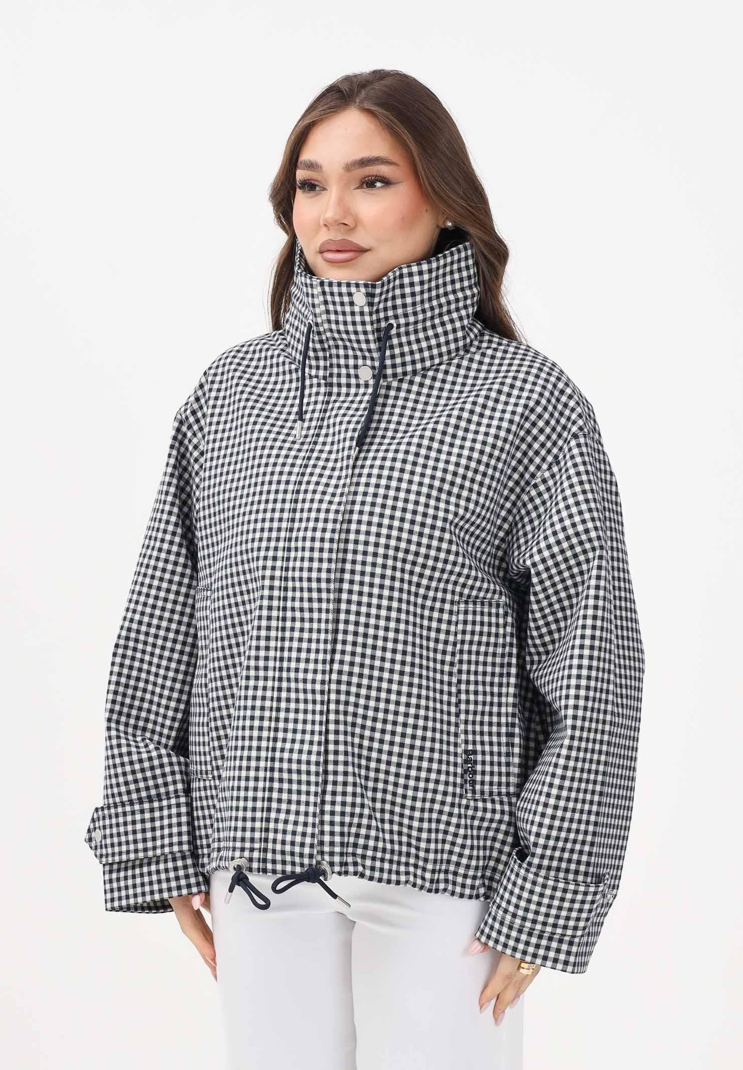 BARBOUR Piumino Bronwyn a quadretti bianco e blu da donna 261-LSP0320 NY71 BARBOUR
