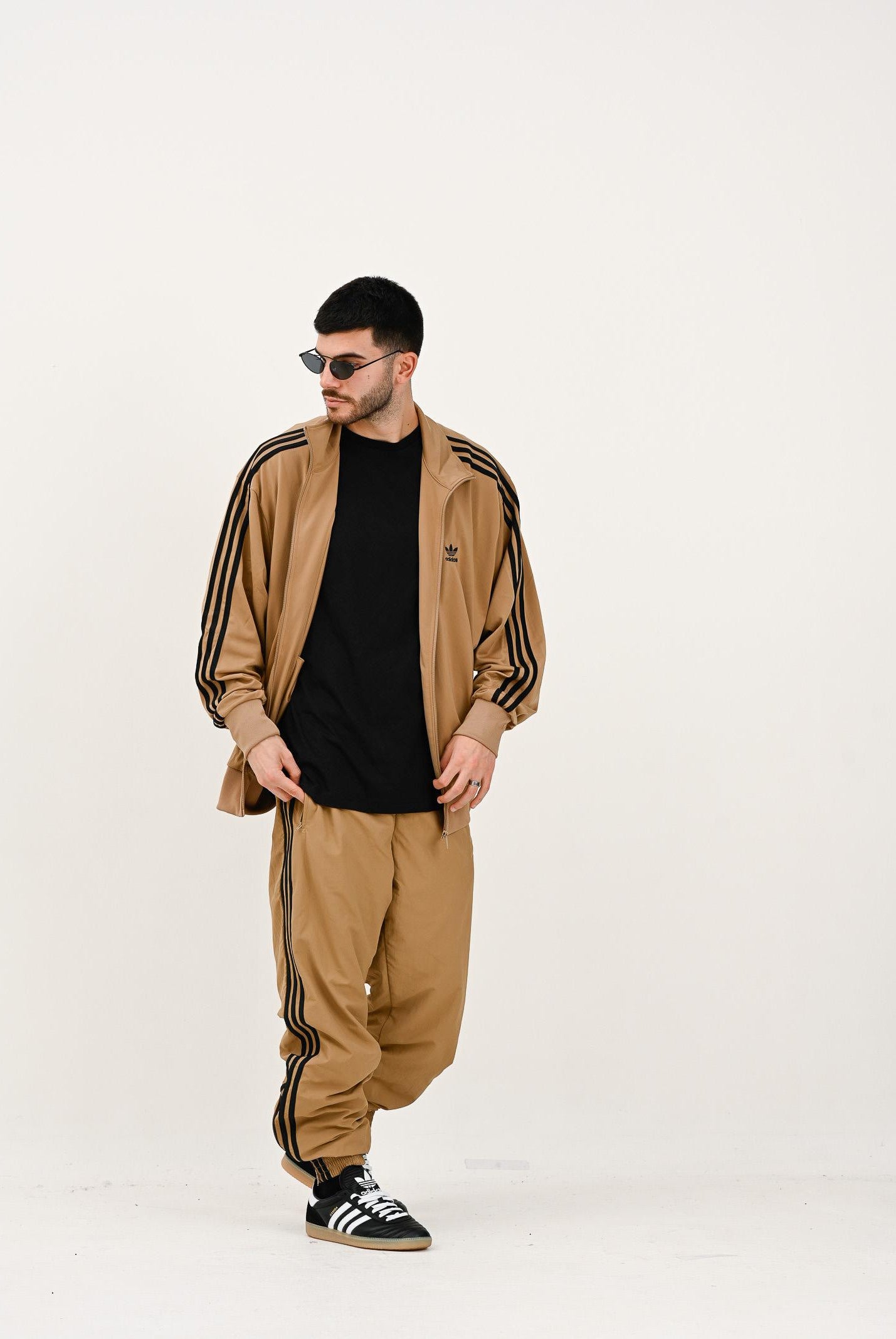 ADIDAS ORIGINALS Felpa con zip Adicolor Classic beige da uomo JY1278 ADIDAS ORIGINALS