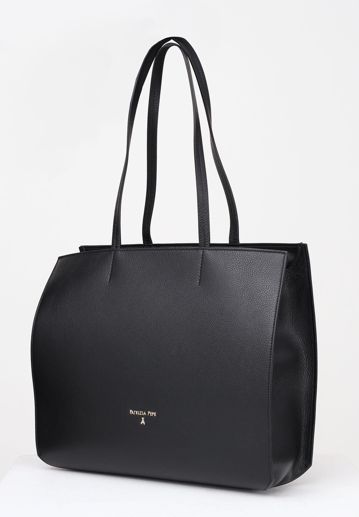 PATRIZIA PEPE Shopper nera da donna 8B0235L001 K470 PATRIZIA PEPE