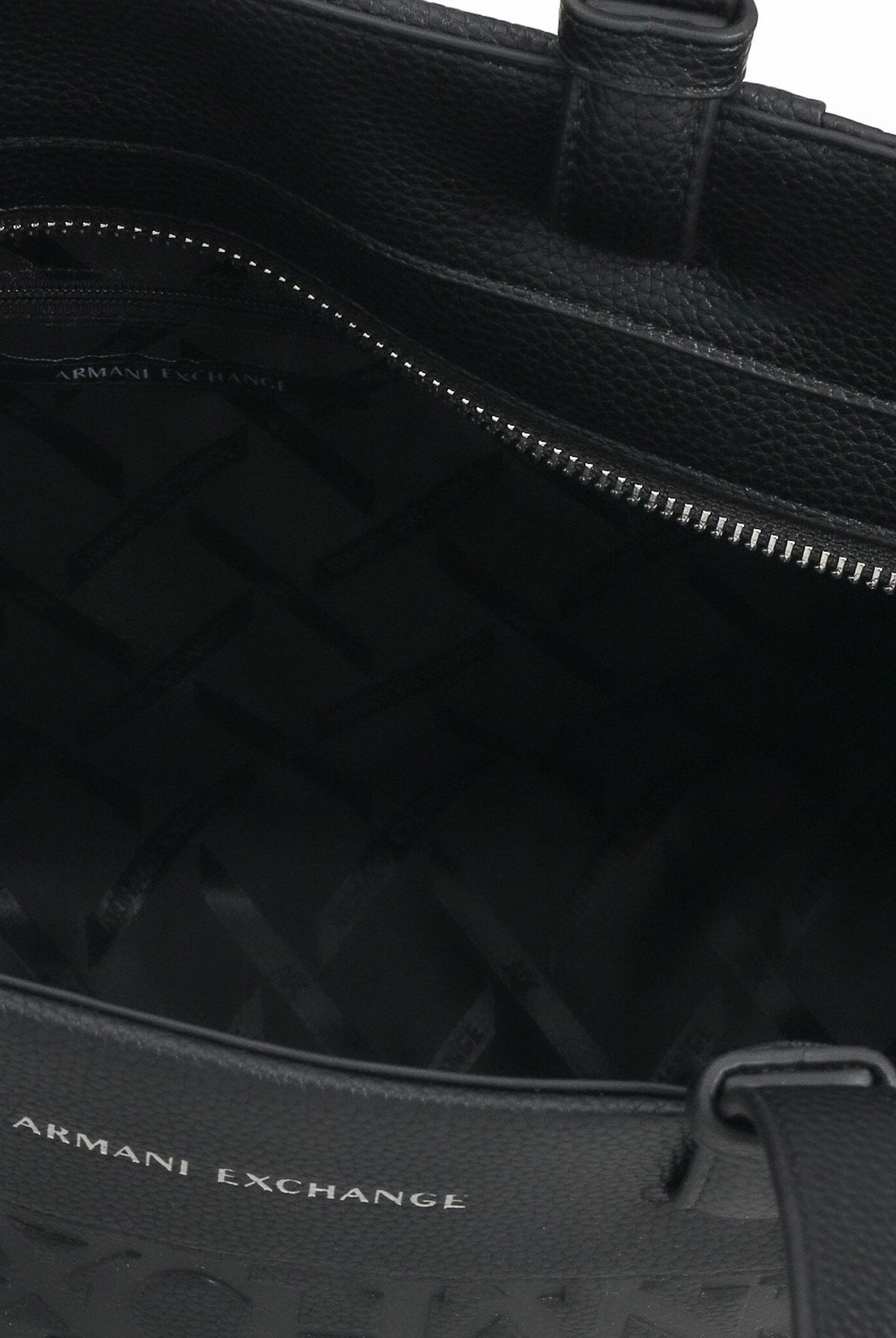 ARMANI EXCHANGE Shopper a spalla nera da donna con logo all-over XW001481AF15774 UC001 ARMANI EXCHANGE