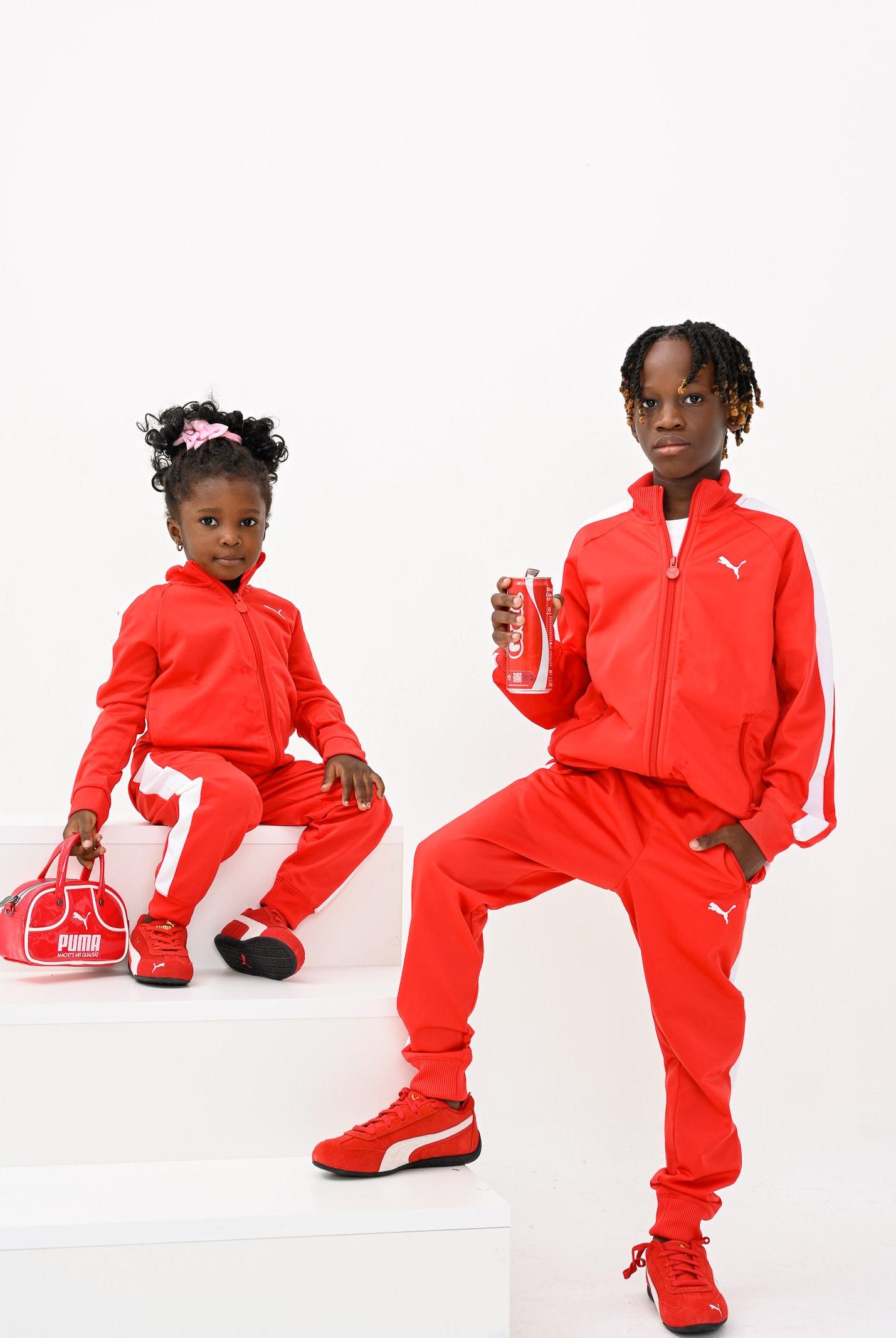 PUMA Tuta T7 ALWAYS ON rossa per bambino e bambina 633777 11 PUMA