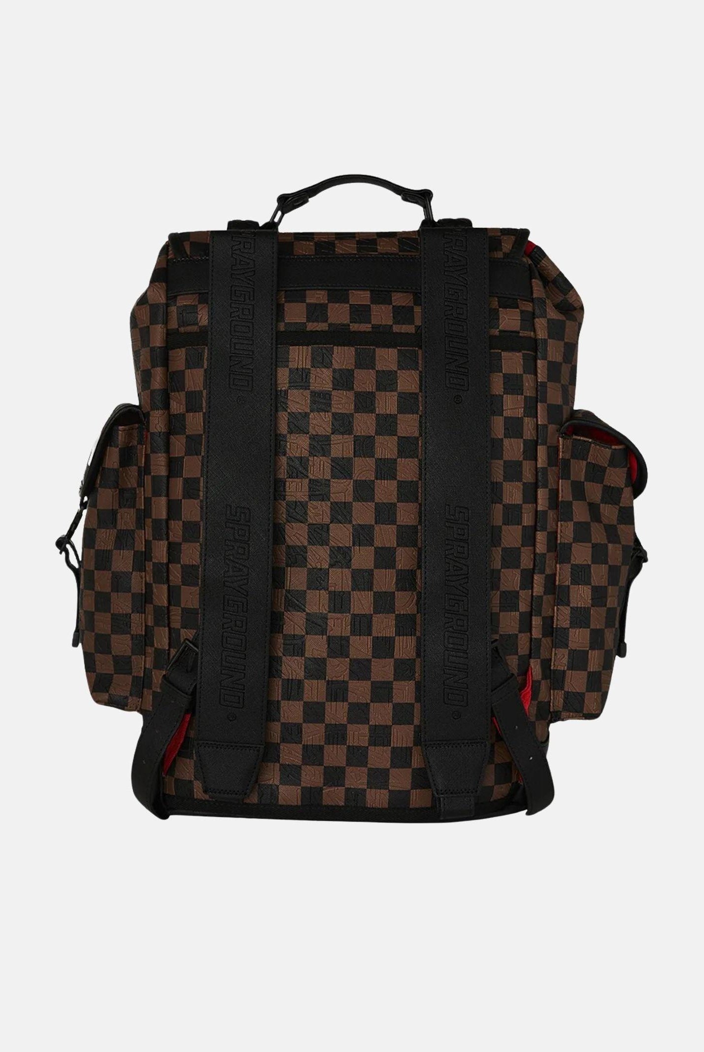 SPRAYGROUND Zaino CHECK 2 EMBOSS MONTE CARLO BACKPACK marrone per uomo e donna 910B8234NSZ . SPRAYGROUND