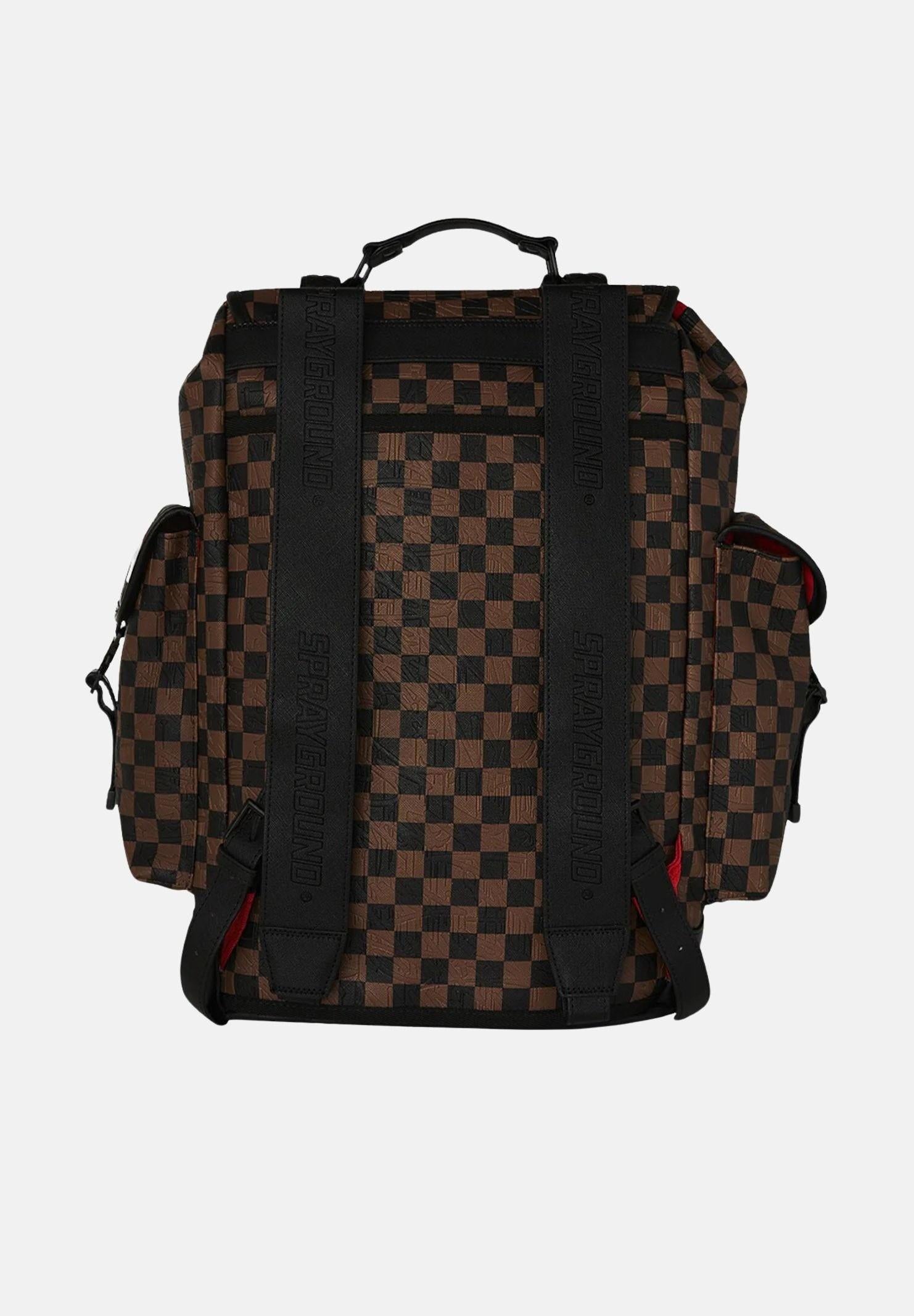 SPRAYGROUND Zaino CHECK 2 EMBOSS MONTE CARLO BACKPACK marrone per uomo e donna 910B8234NSZ . SPRAYGROUND