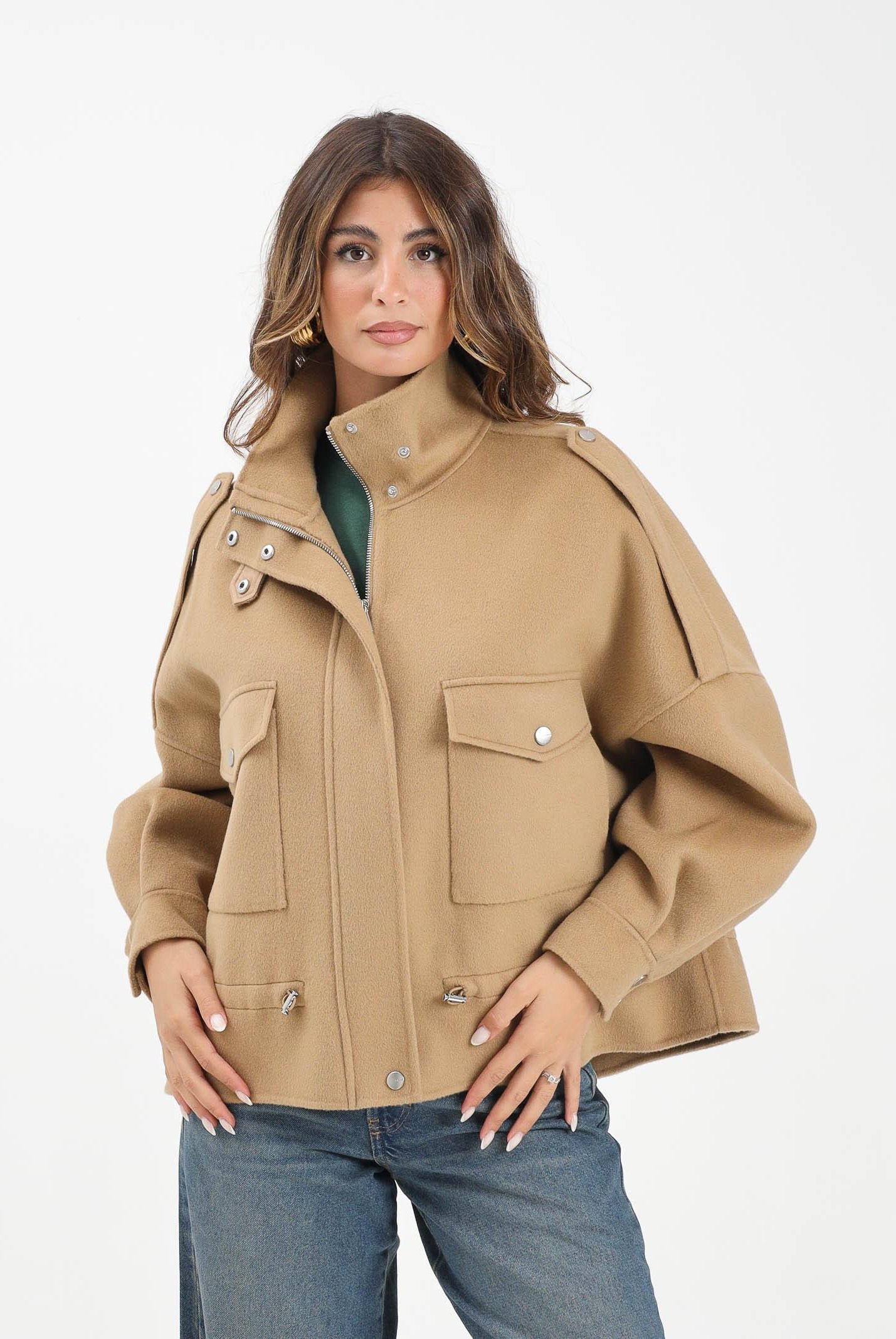 PINKO Caban cammello da donna 105341A2XM CAM PINKO