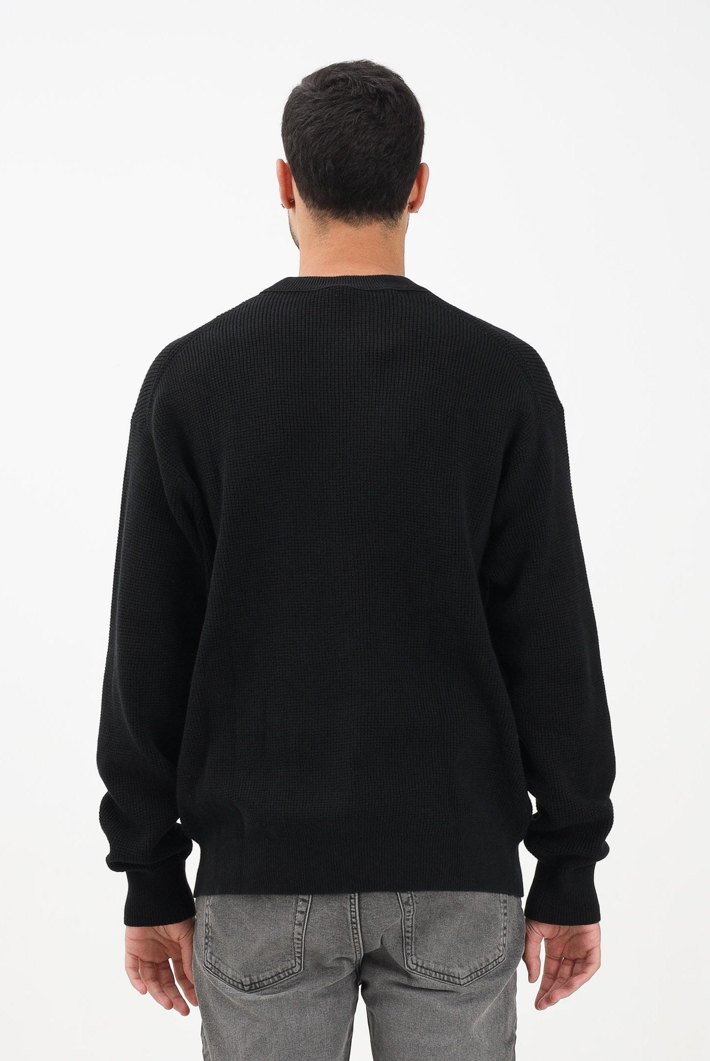 CALVIN KLEIN JEANS Maglioncino girocollo nero da uomo LV04RD313GUB1  CALVIN KLEIN JEANS