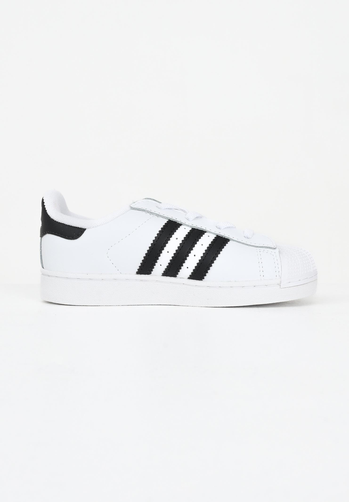 ADIDAS ORIGINALS Sneakers Superstar II Elastic Lace bianche e nere da neonato JH9984 . ADIDAS ORIGINALS