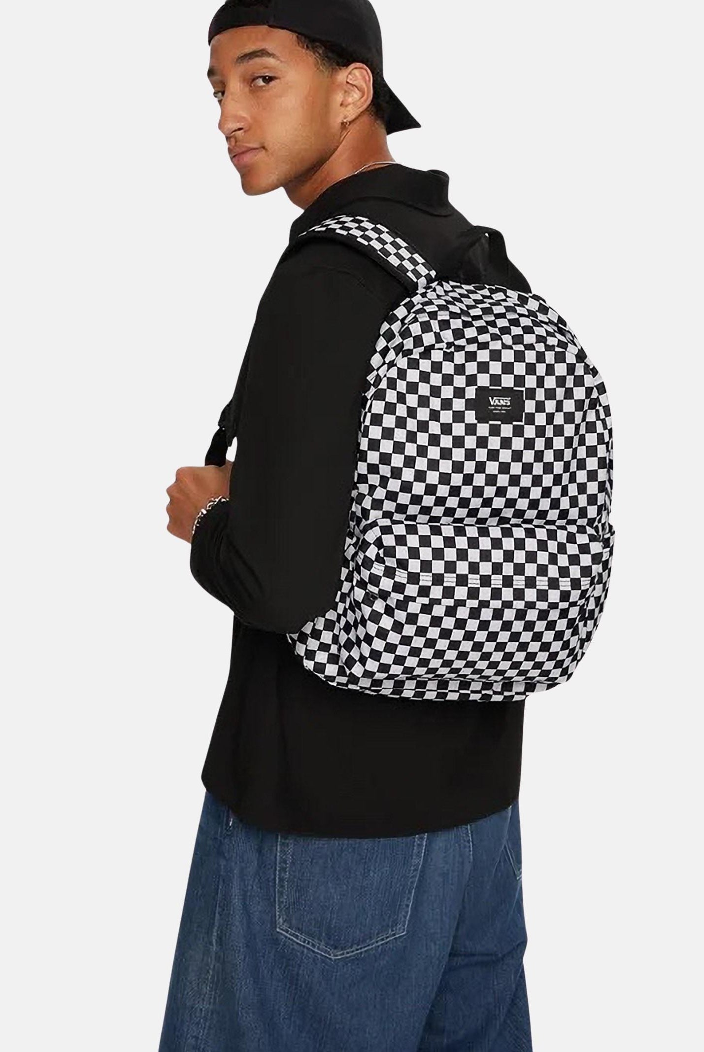 VANS Zaino Old Skool Check bianco e nero per uomo e donna VN000H4XY281 VANS