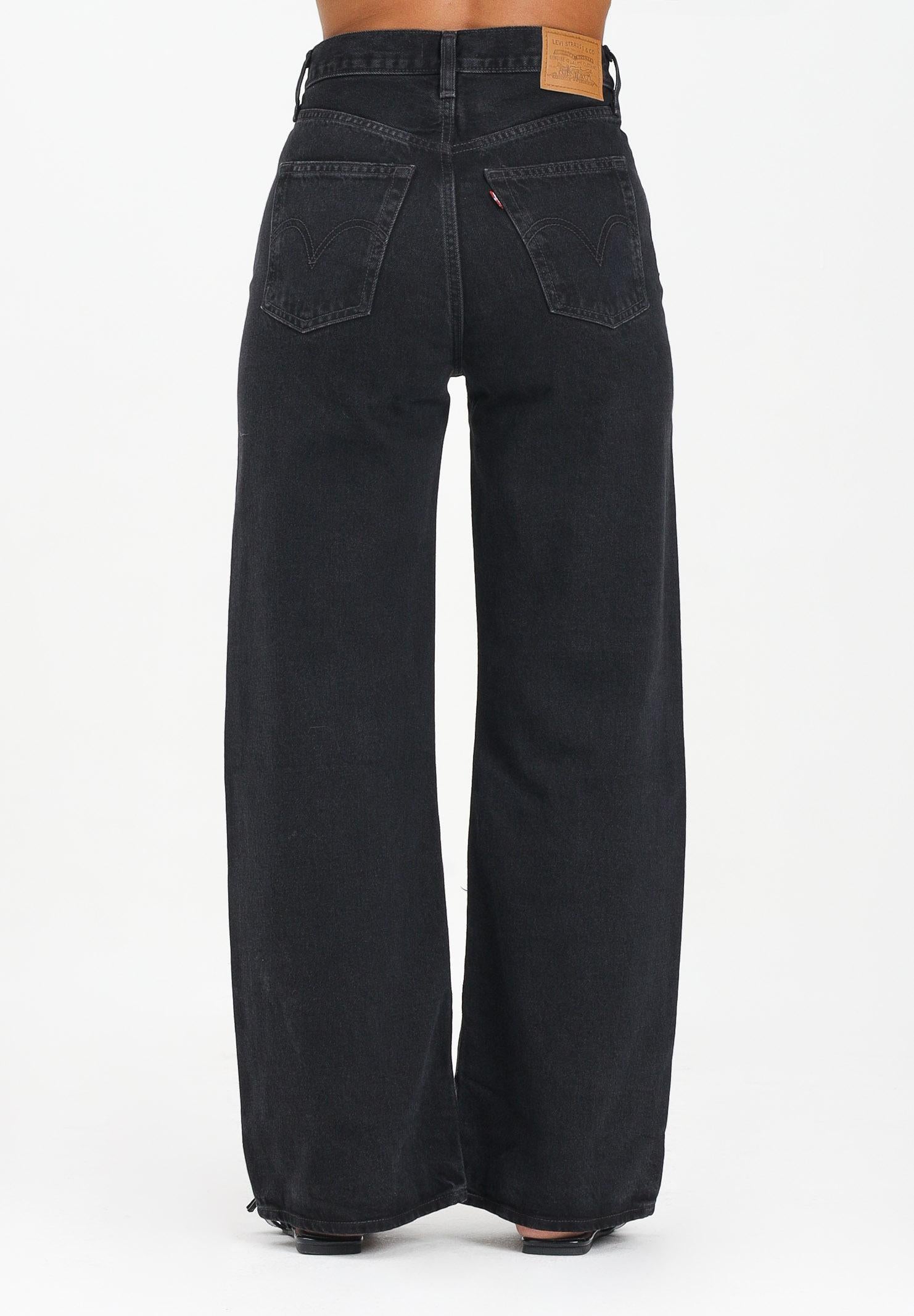 LEVI'S® Jeans Ribcage Wide Leg in denim nero da donna A6081-0001 . LEVI'S®
