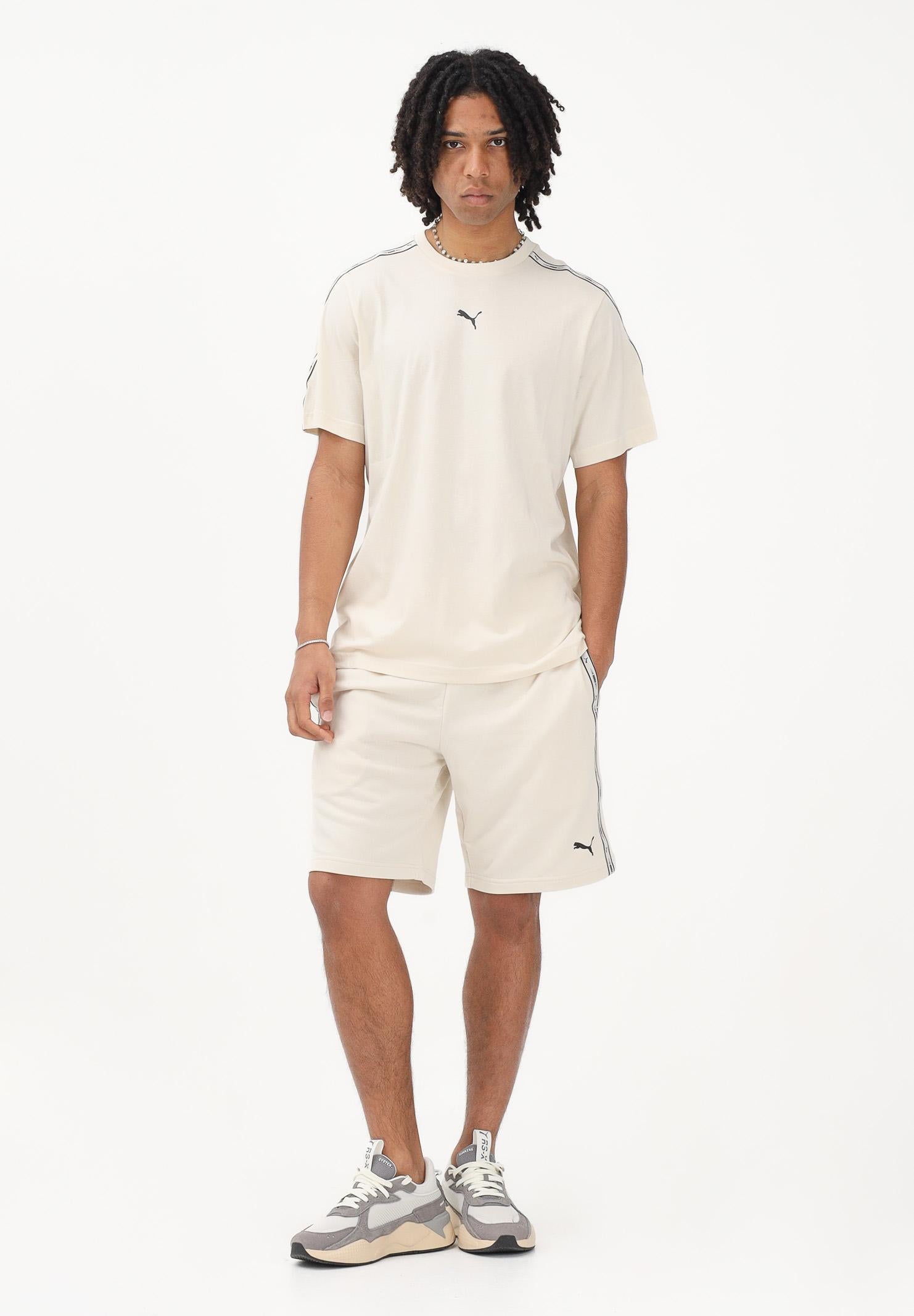 PUMA T-shirt a manica corta Essentials Tape panna da uomo 691693 87 PUMA