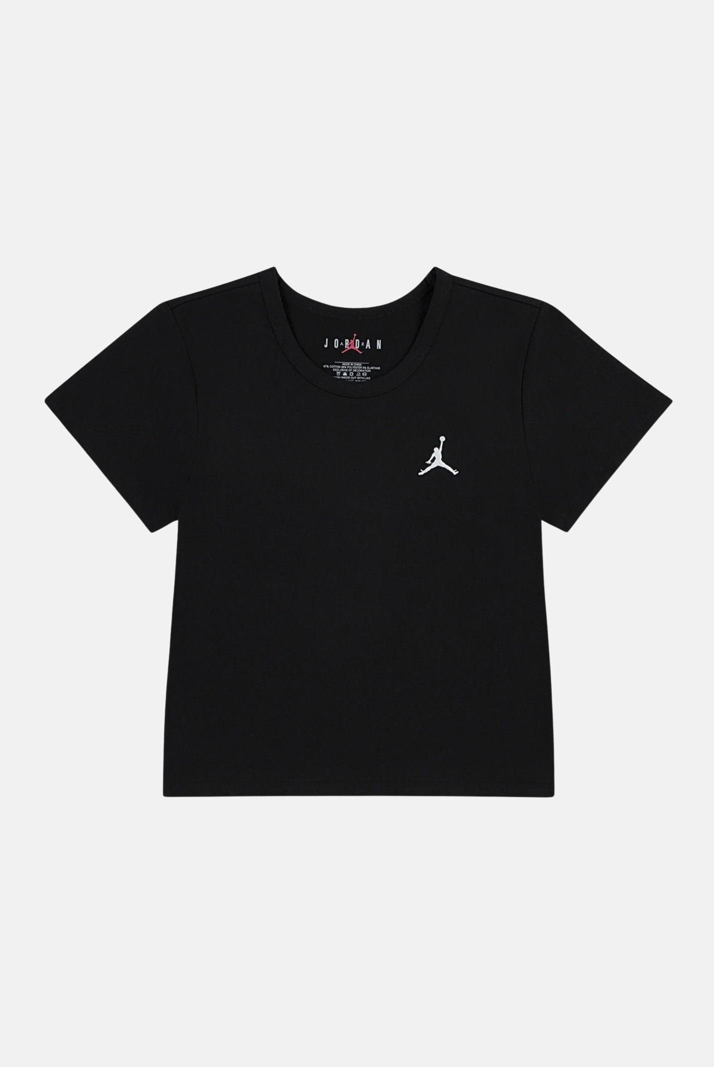 JORDAN T-shirt a manica corta Brooklyn Essentials nera da bambina 45F152 023 JORDAN