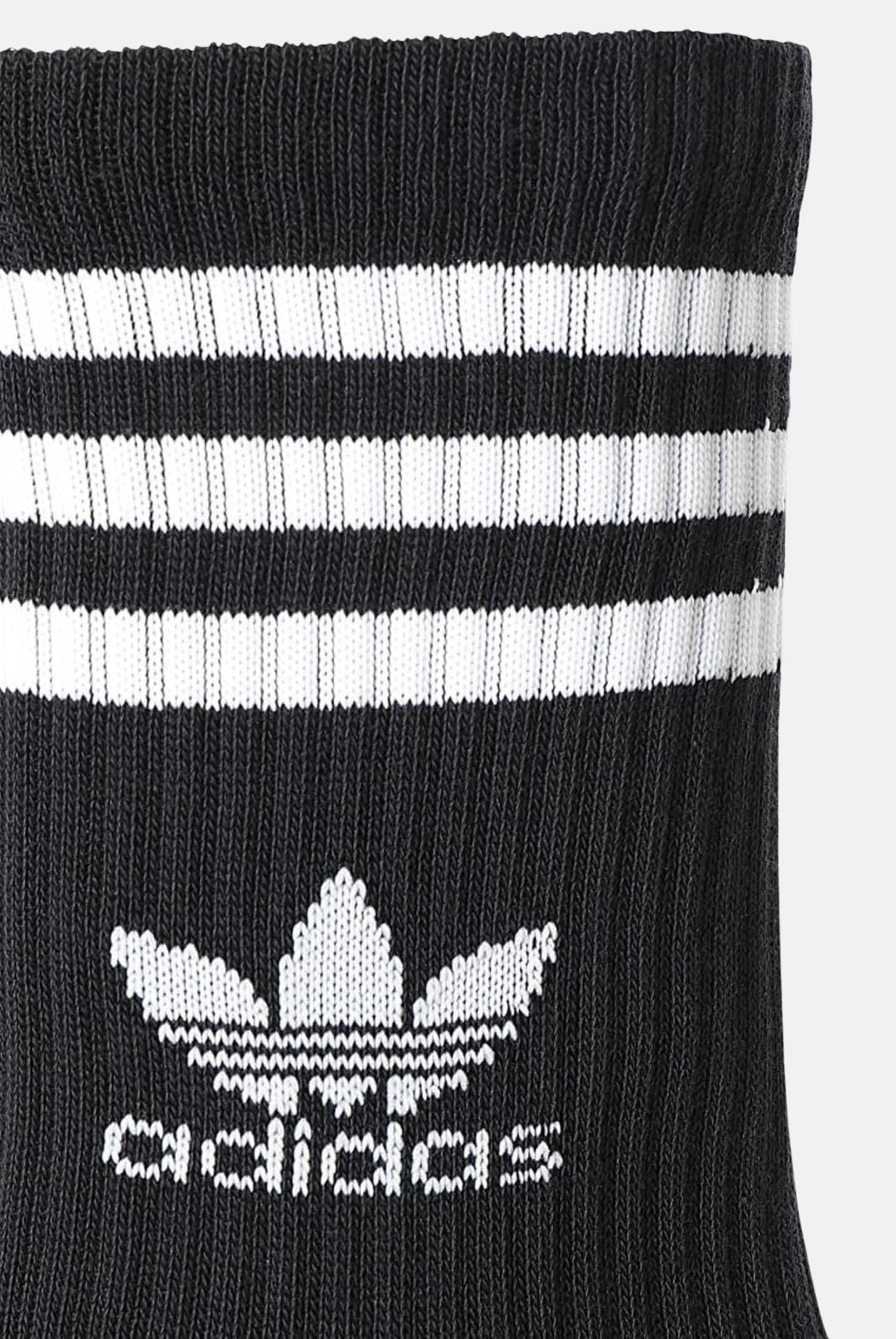 ADIDAS ORIGINALS Set da 6 paia di calzini 3-STRIPES CREW neri per uomo e donna JE1829 . ADIDAS ORIGINALS
